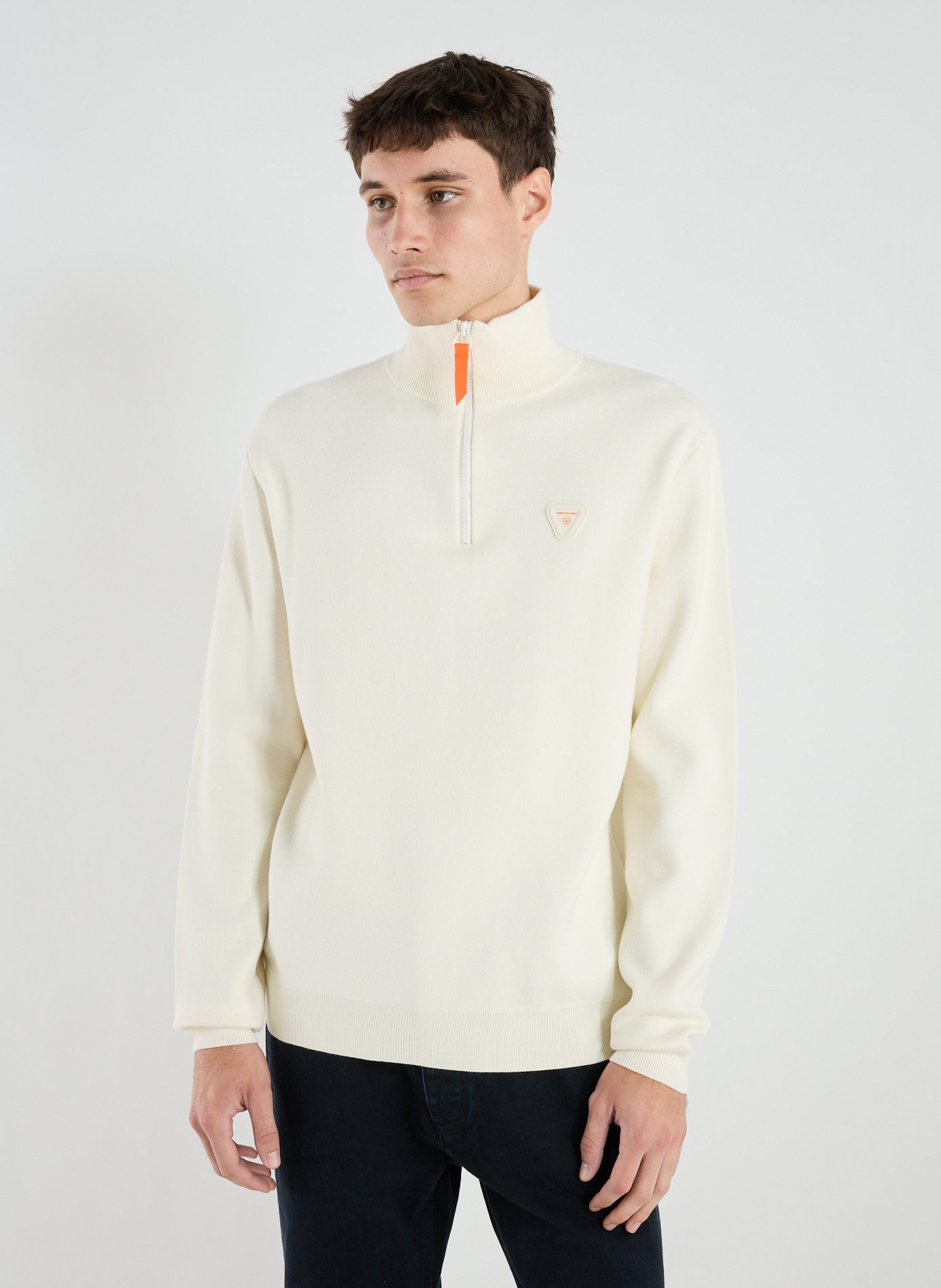 GERTRUDE ET GASTON Straight fit high neck sweater White