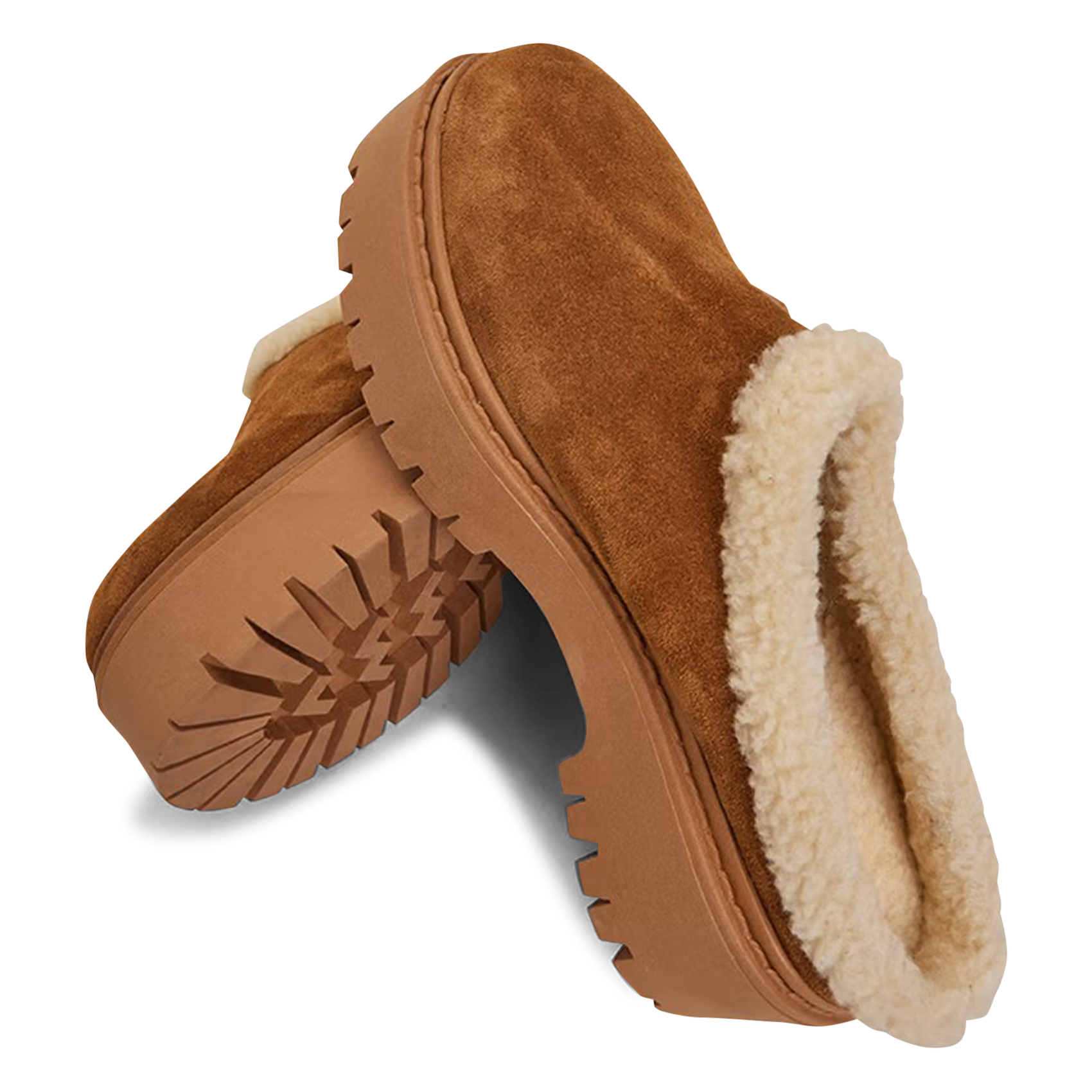 Mules à semelles crantées en cuir ralf JONAK Marron