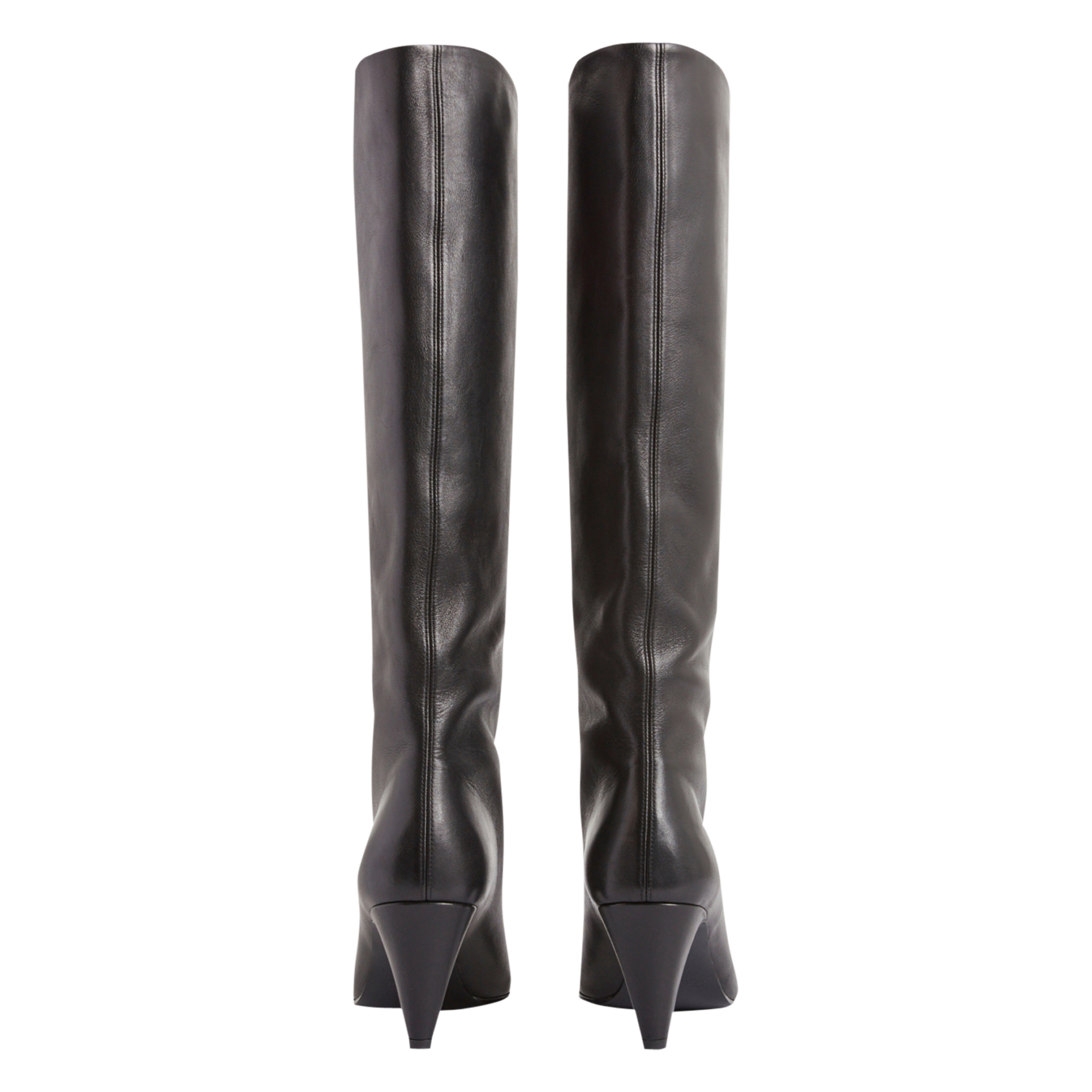 Bottes hautes en cuir de vachette CLAUDIE PIERLOT Noir