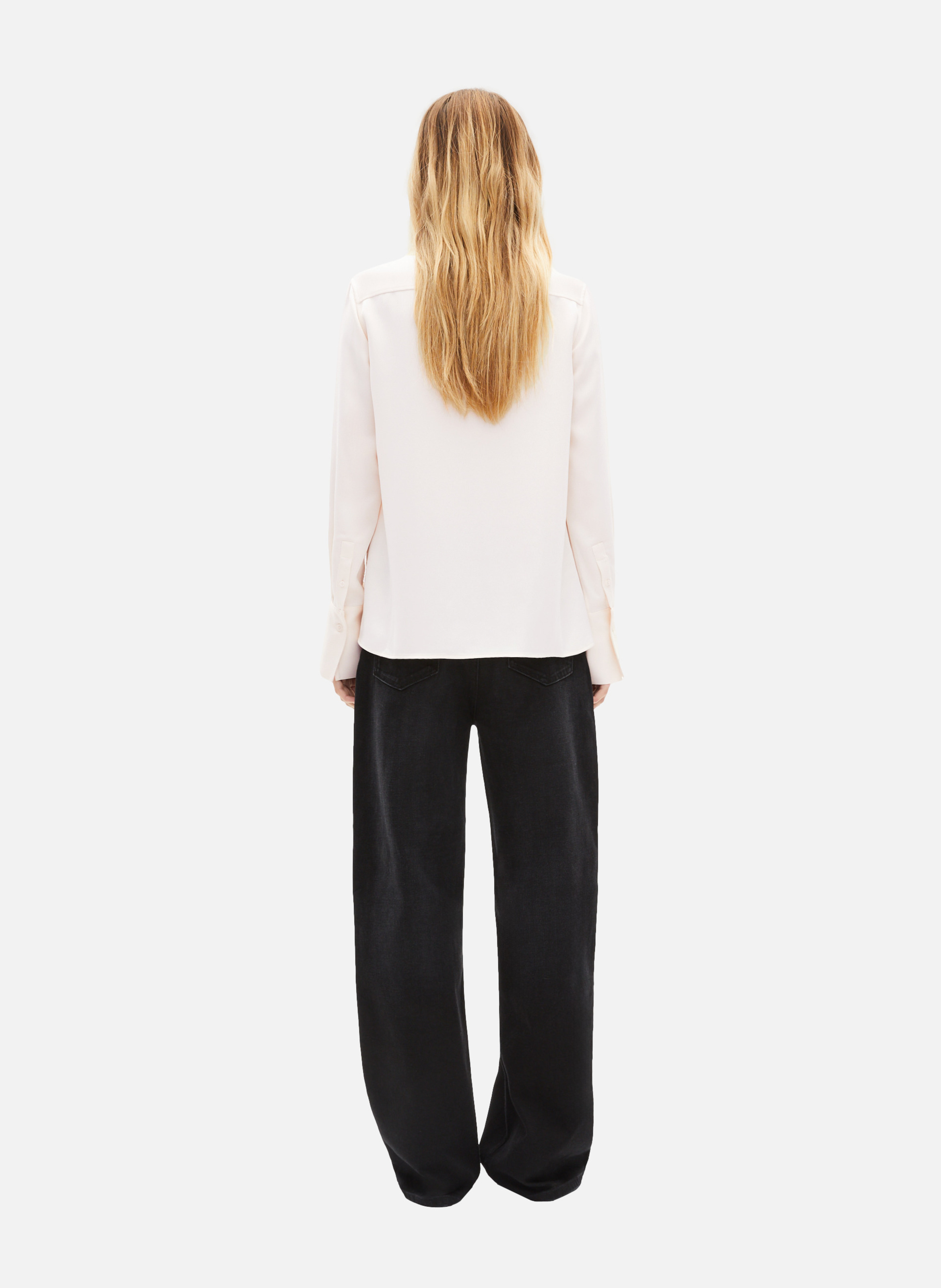 Chemise en satin THE KOOPLES Blanc