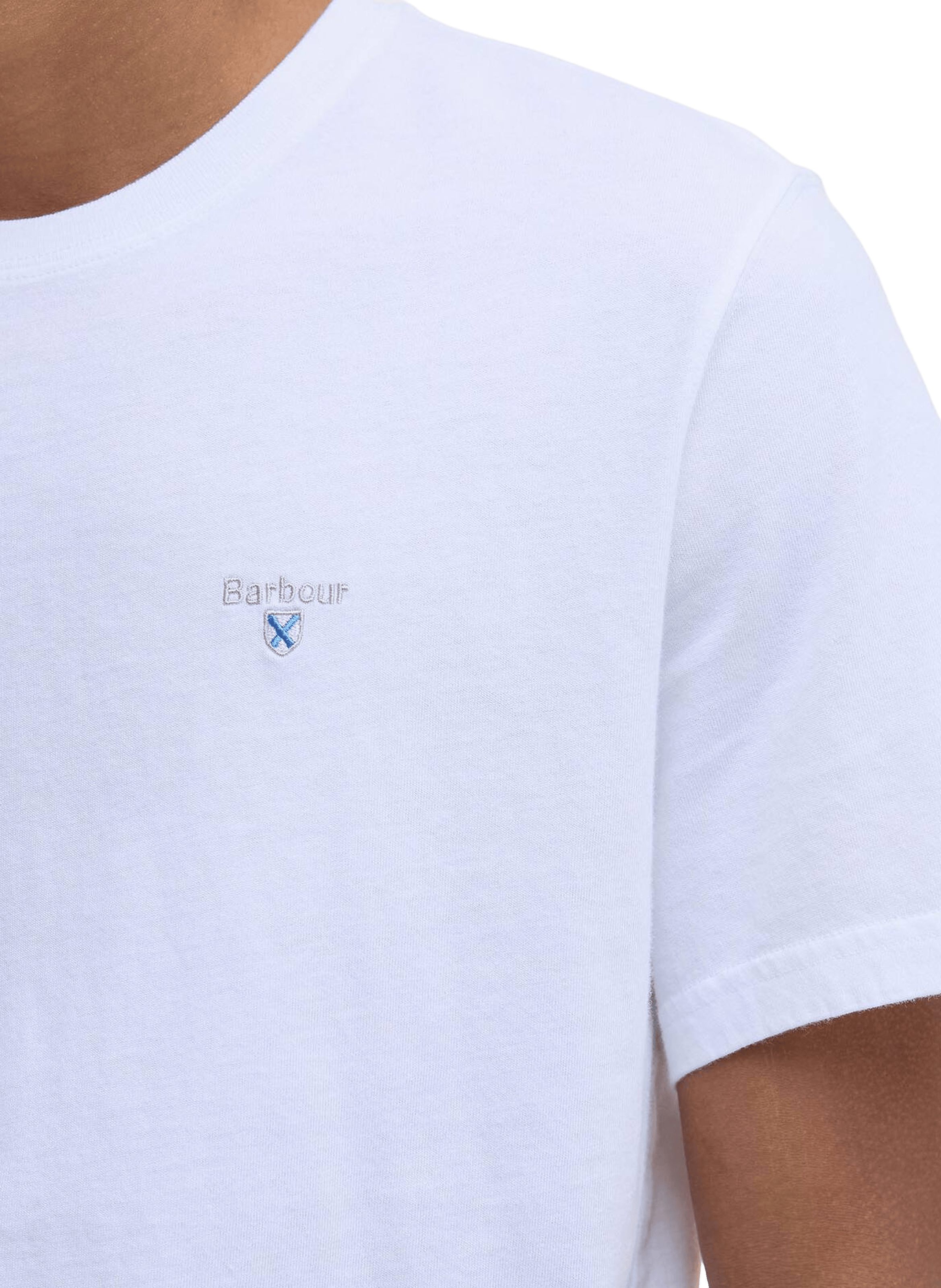 T-shirt à logo en coton BARBOUR Blanc