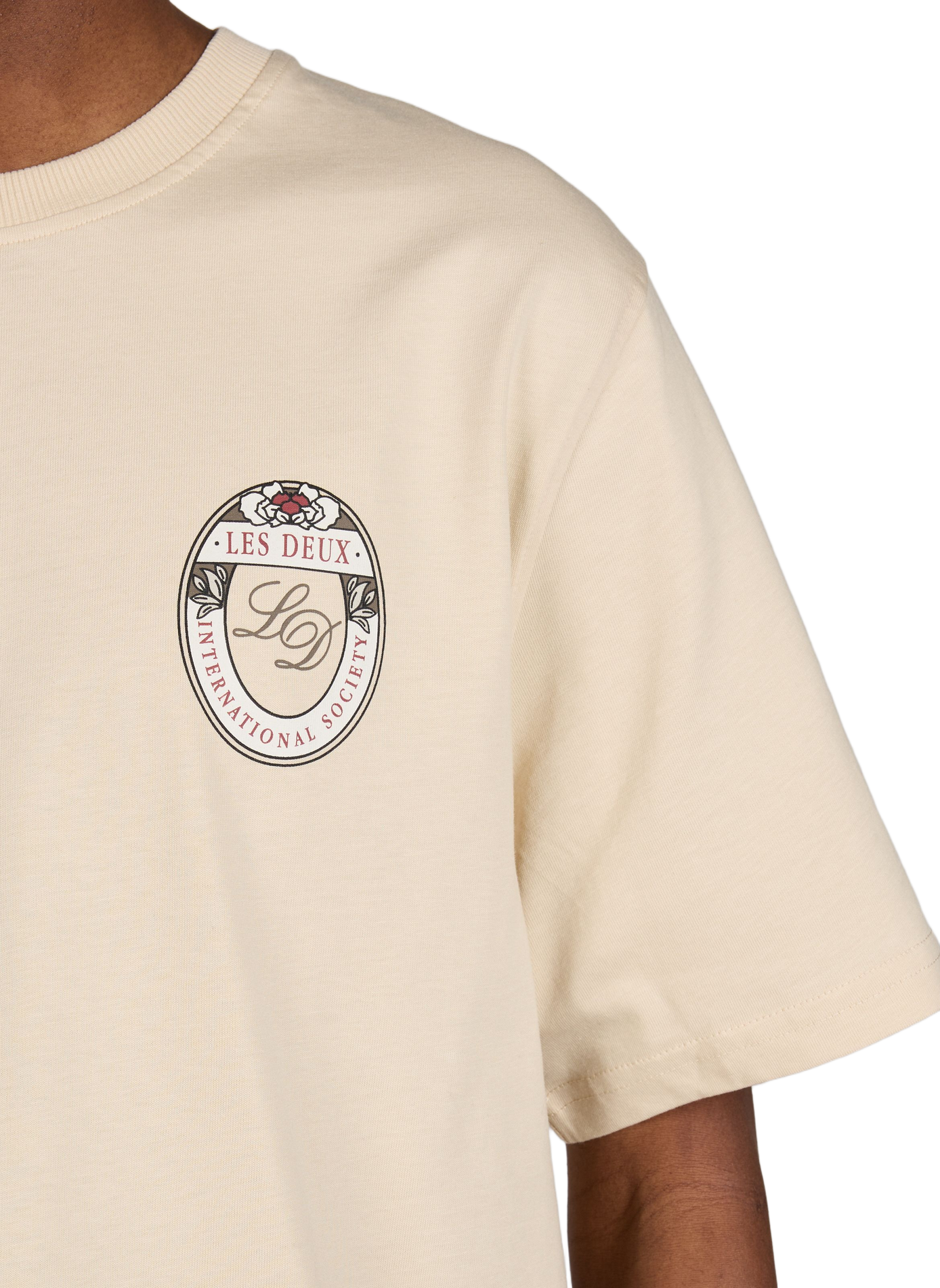 Brady round neck cotton T-shirt LES DEUX Beige