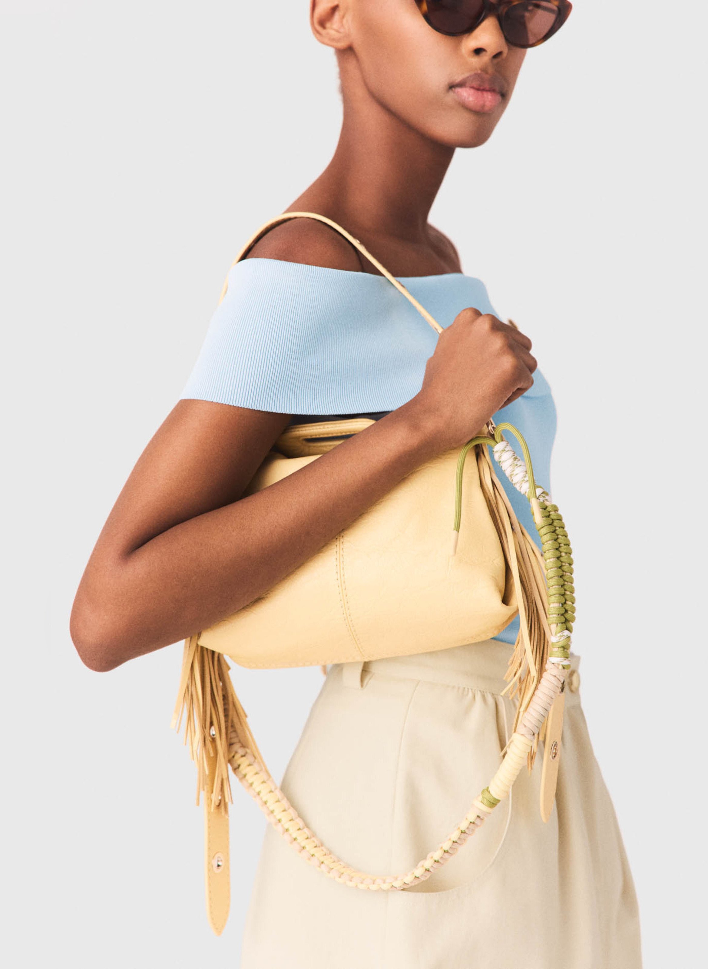 Bandoulière tressée MAJE Jaune