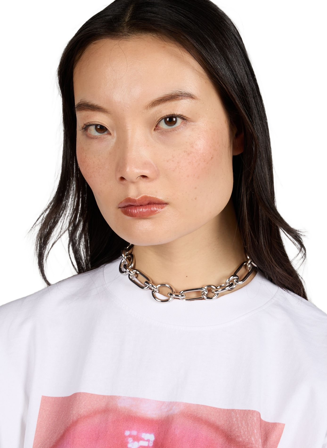 Troy choker necklace with round and oval links JUSTINE CLENQUET Silver