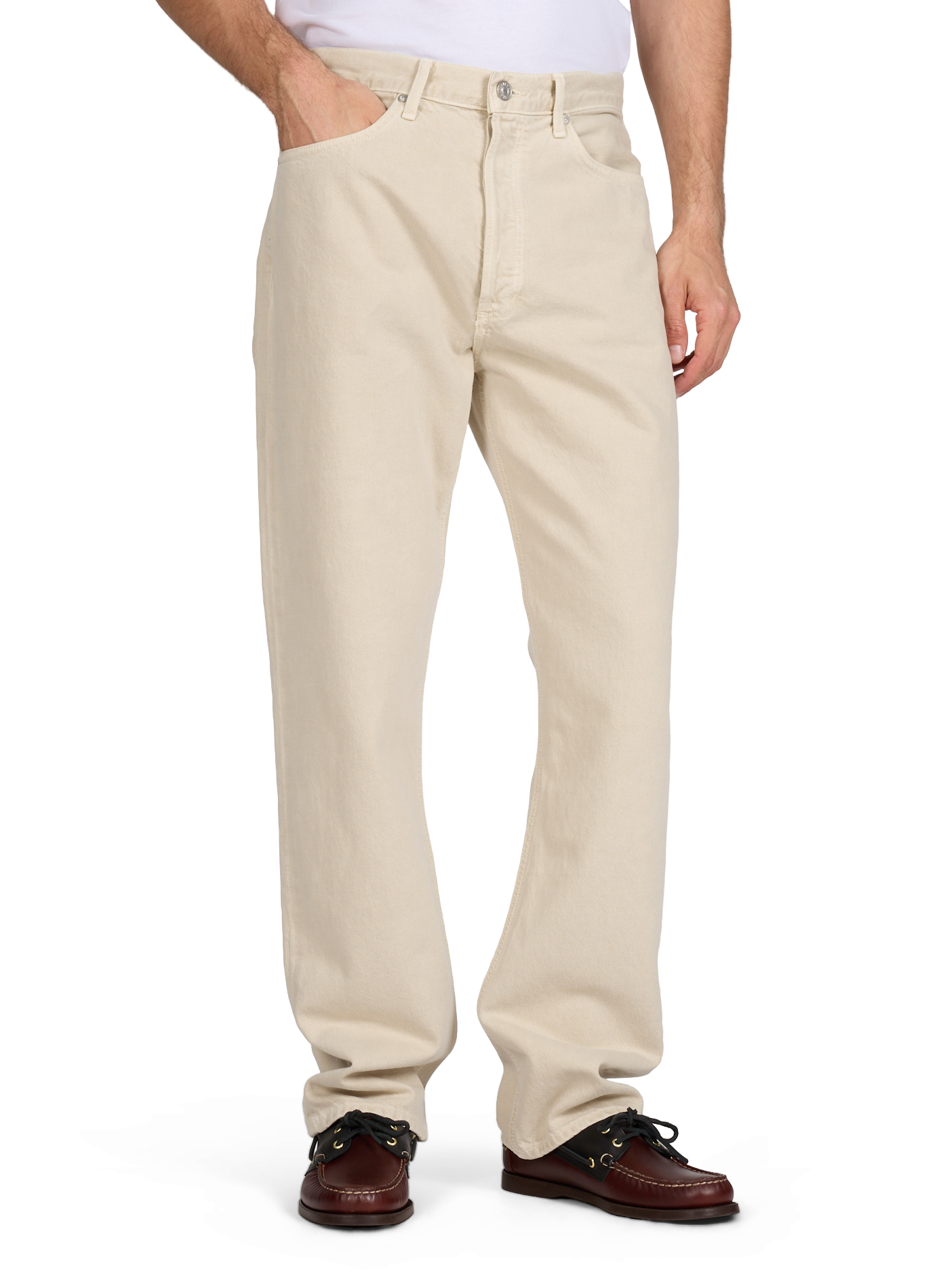 Jeans dritti in cotone AGOLDE Beige