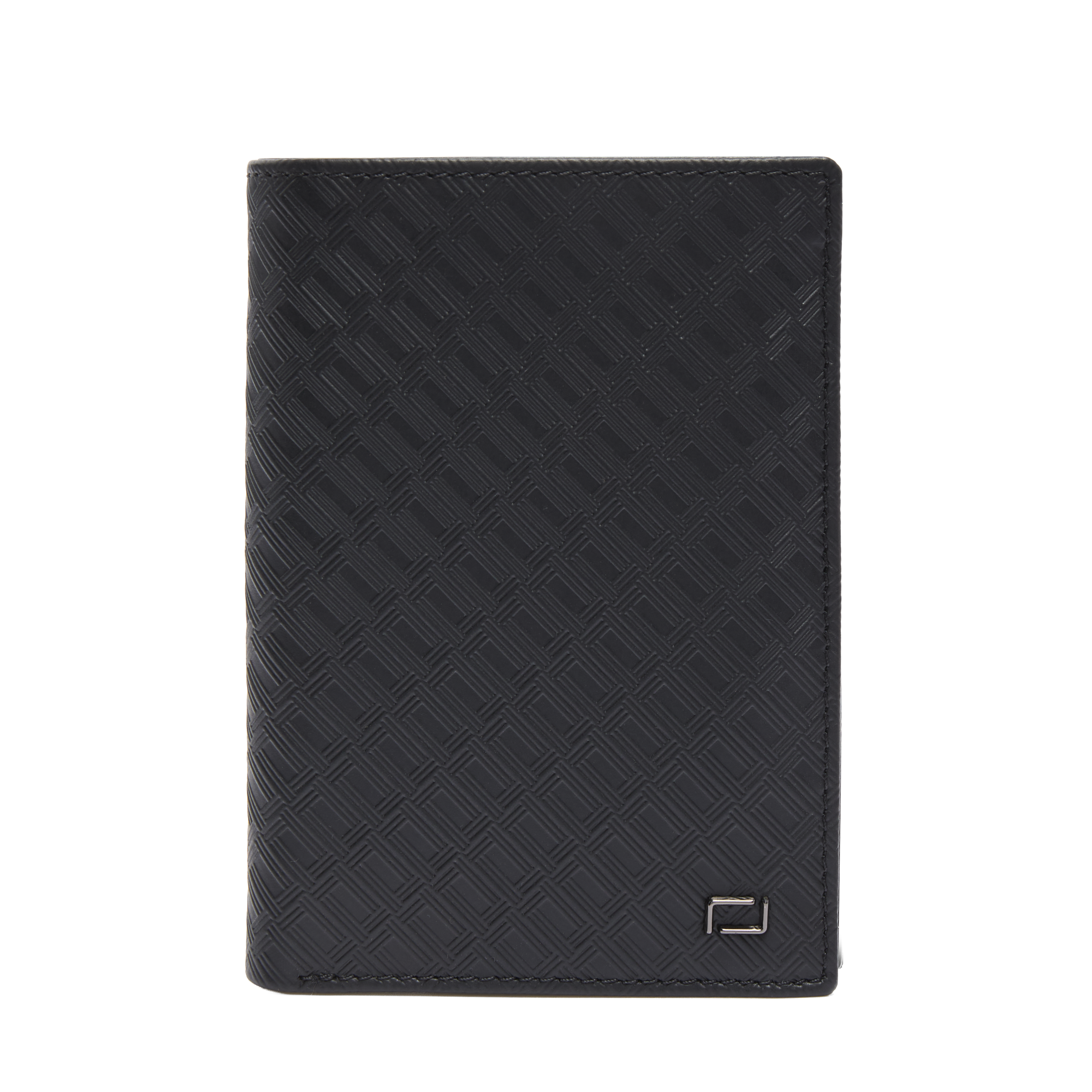 Compacte portemonnee Leon van Lancel met geanimeerd micro-logo monogram: gladde en geëmbosseerde kalfslederen. LANCEL Zwart