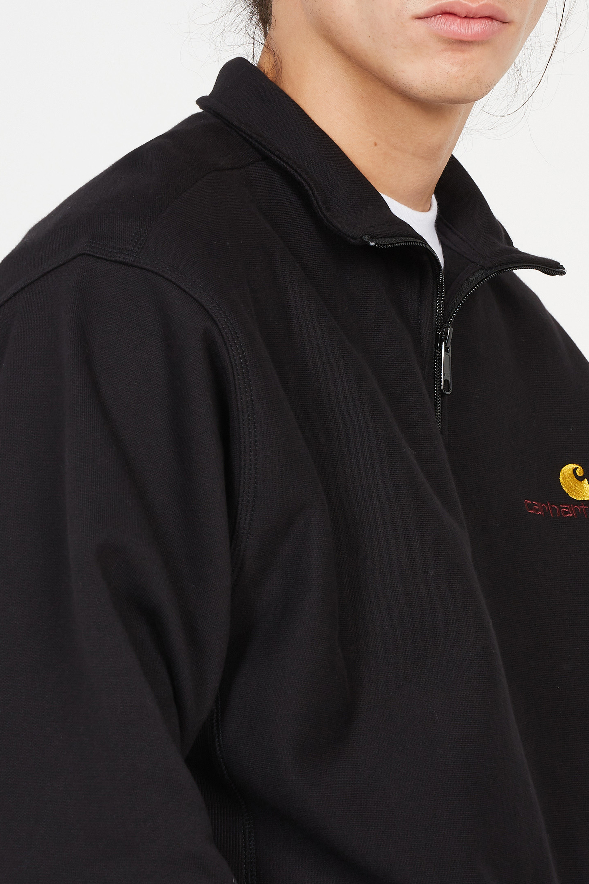 Sweat zippé half zip american script CARHARTT WIP Noir