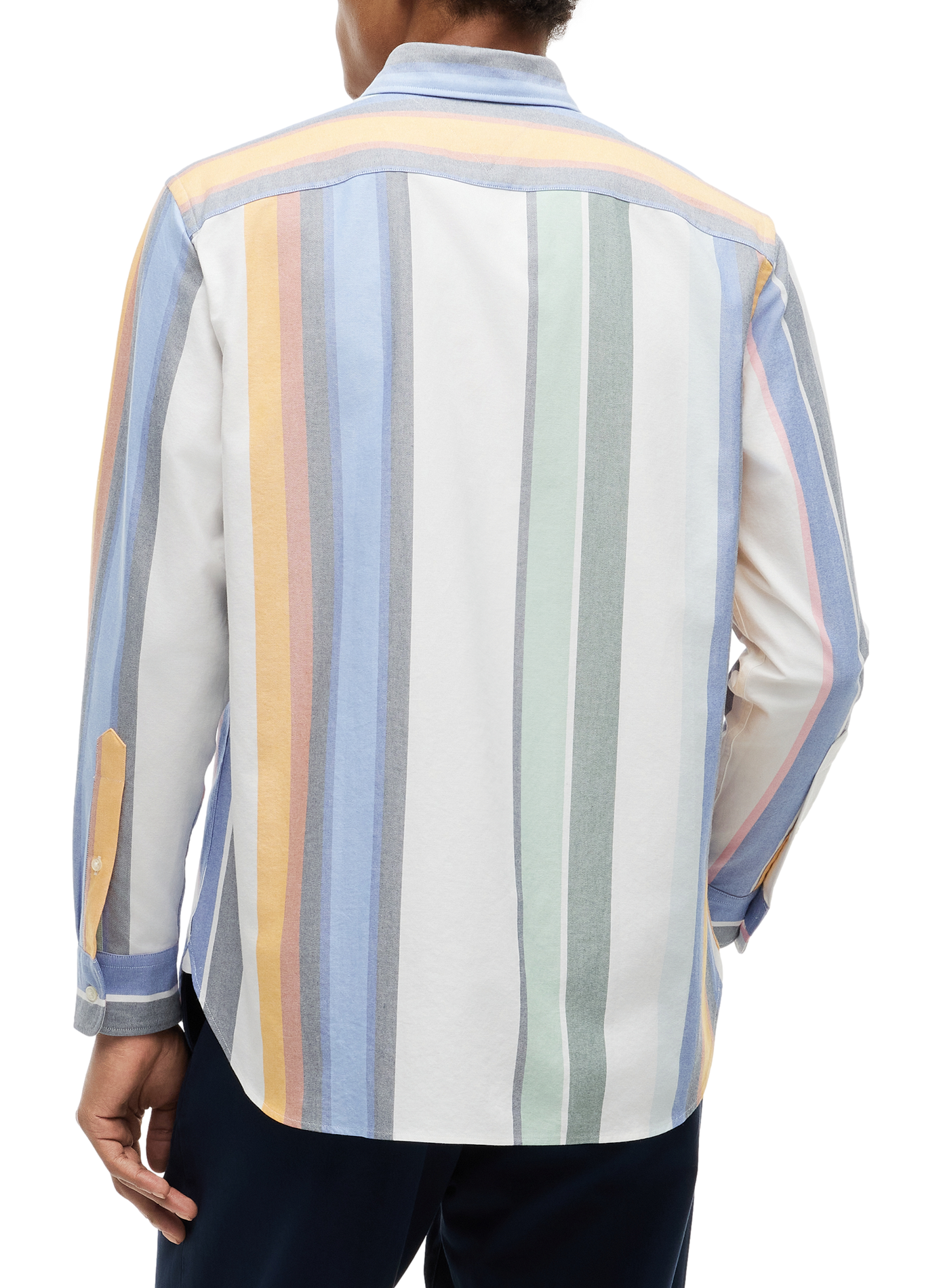 Cotton striped shirt with a button-down collar TOMMY HILFIGER White