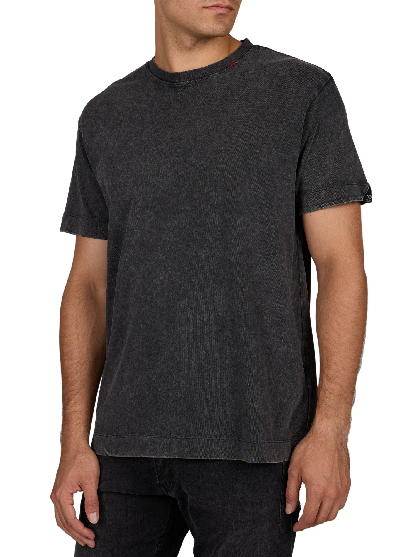 Tee-shirt col rond en coton REPLAY Gris