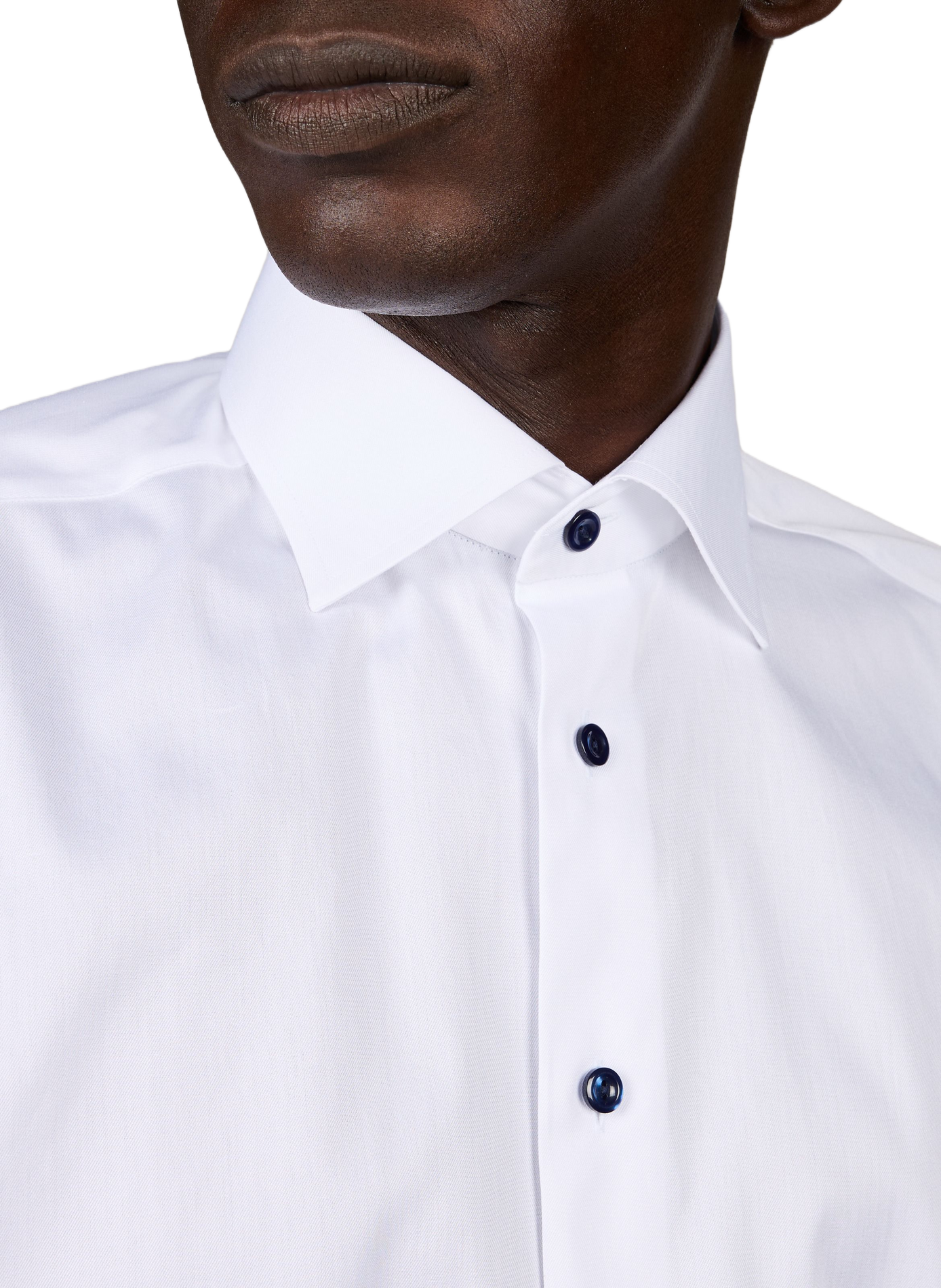 Chemise droite en sergé de coton ETON Blanc