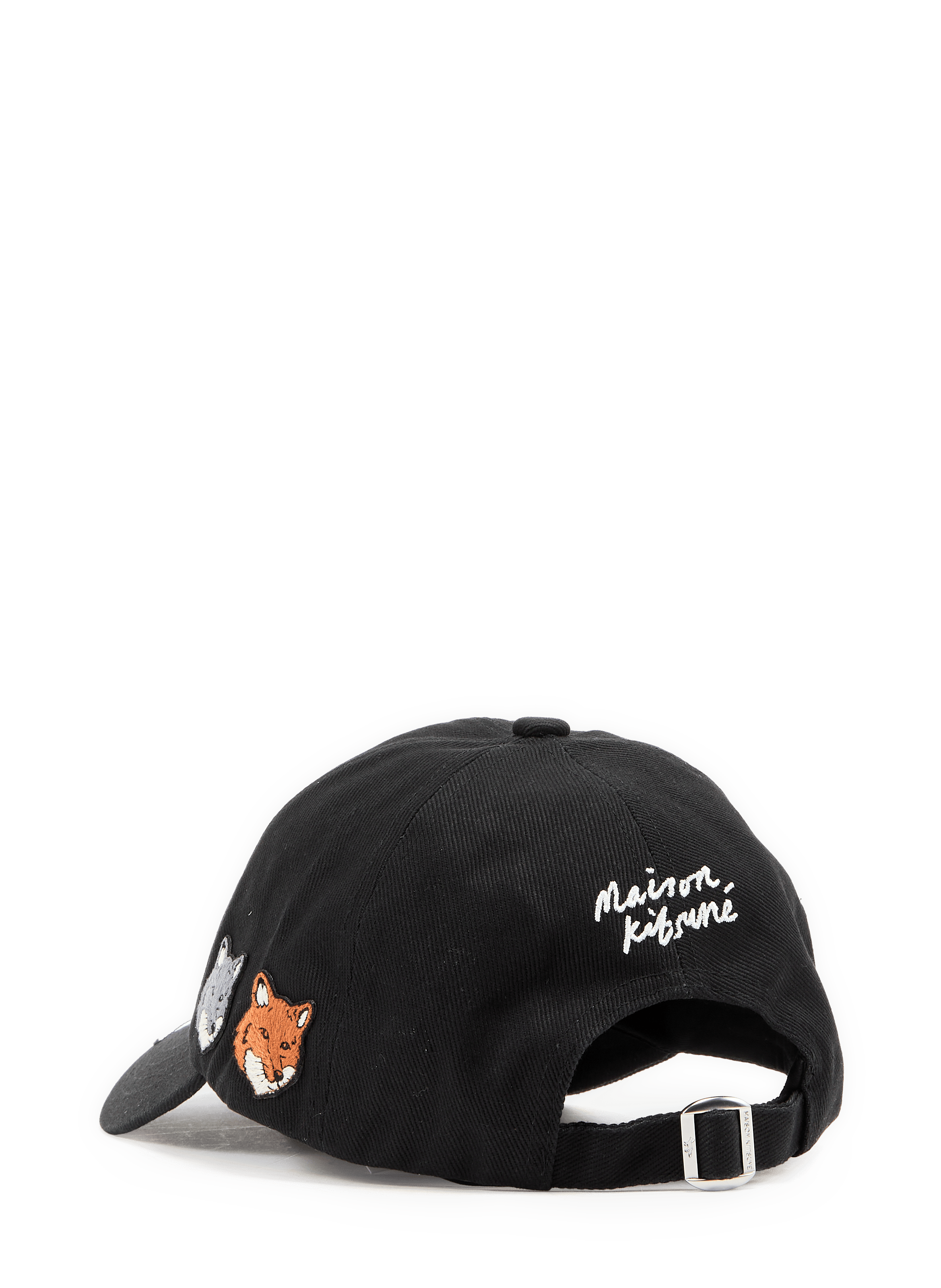 Casquette à broderies en coton MAISON KITSUNÉ Gris