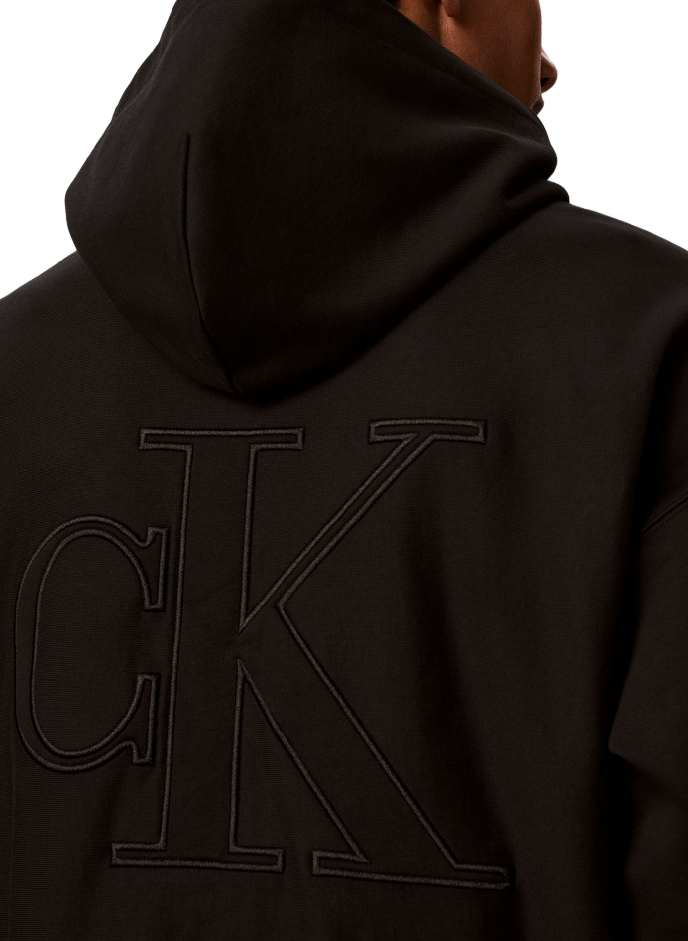 Straight cotton blend sweatshirt CALVIN KLEIN Black