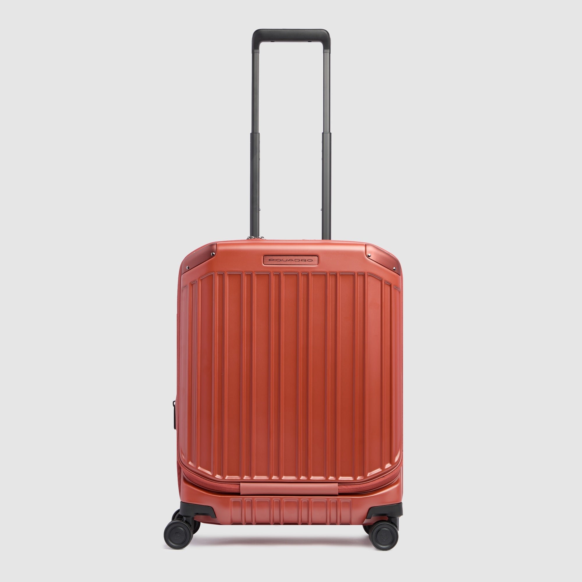 Cabin suitcase for laptop with dual opening PIQUADRO Brown