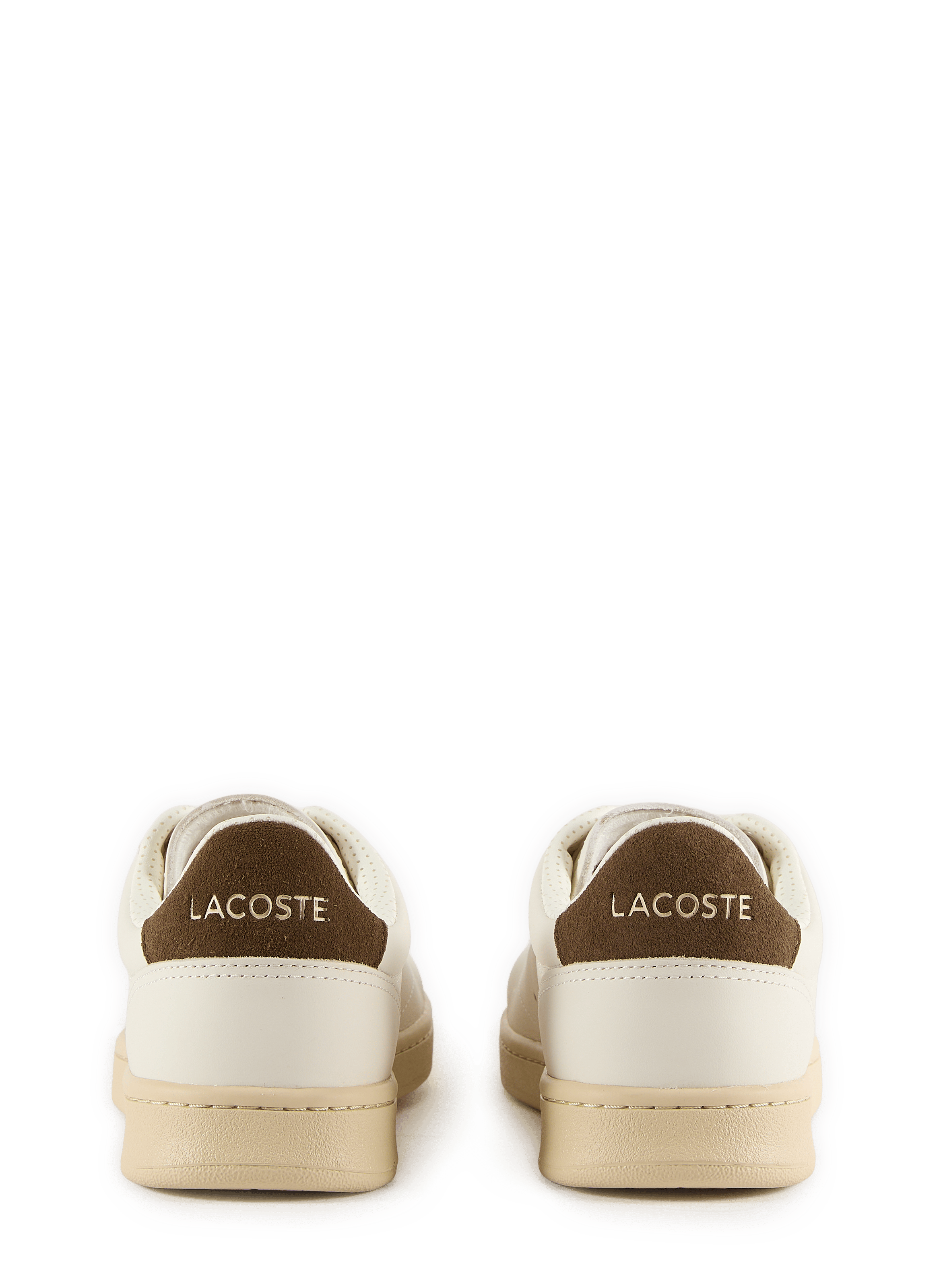 Low-top leather lace-up sneakers LACOSTE White