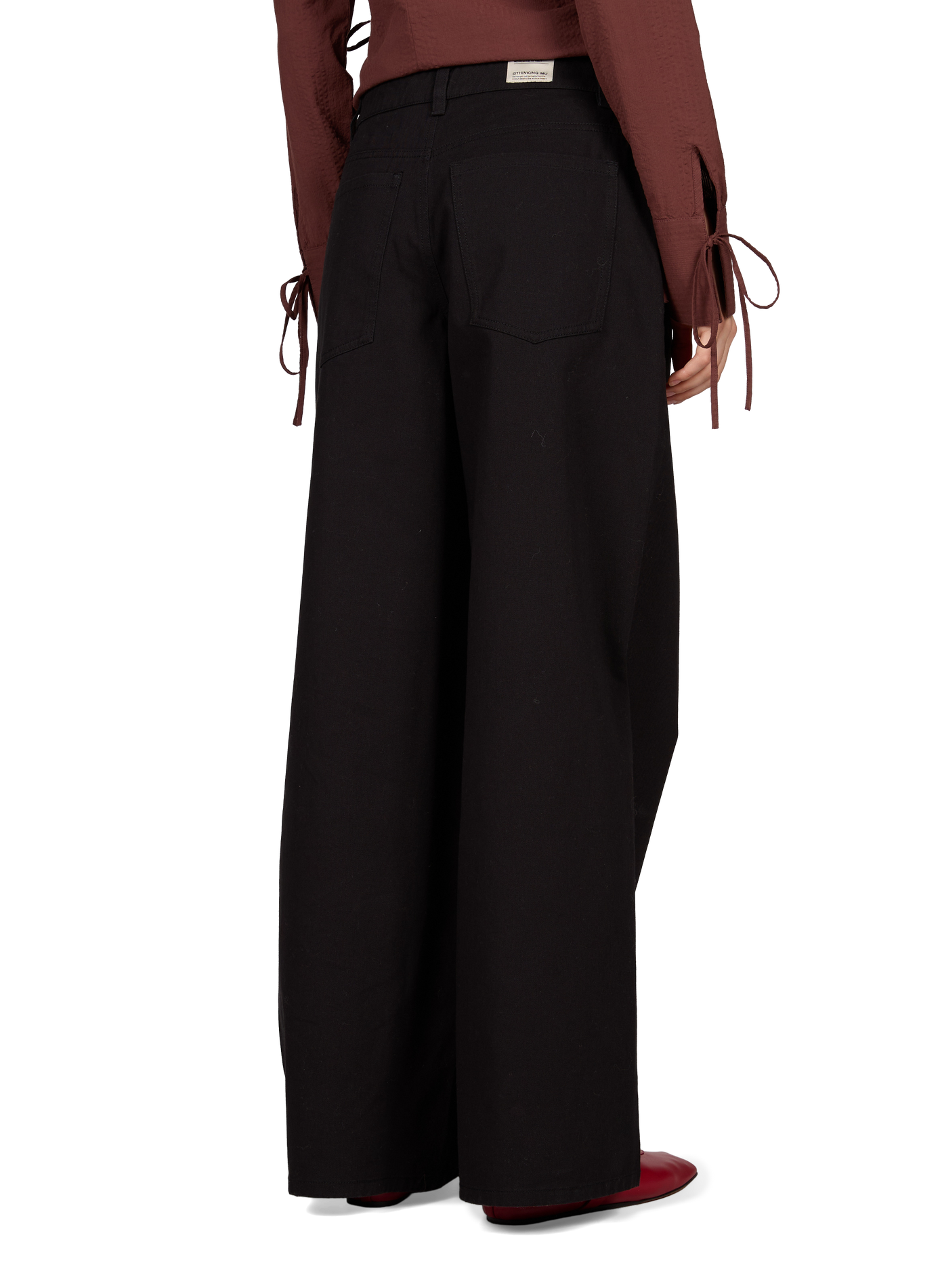 Jeans Hedda in großer hoher Taille aus Baumwolle THINKING MU Schwarz