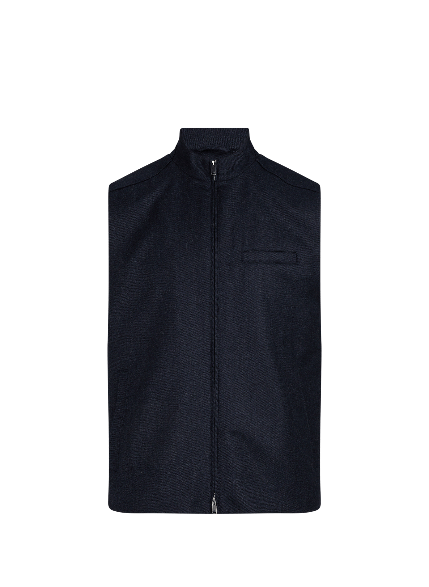Gerade geschnittene ärmellose Wolljacke ETON Blau