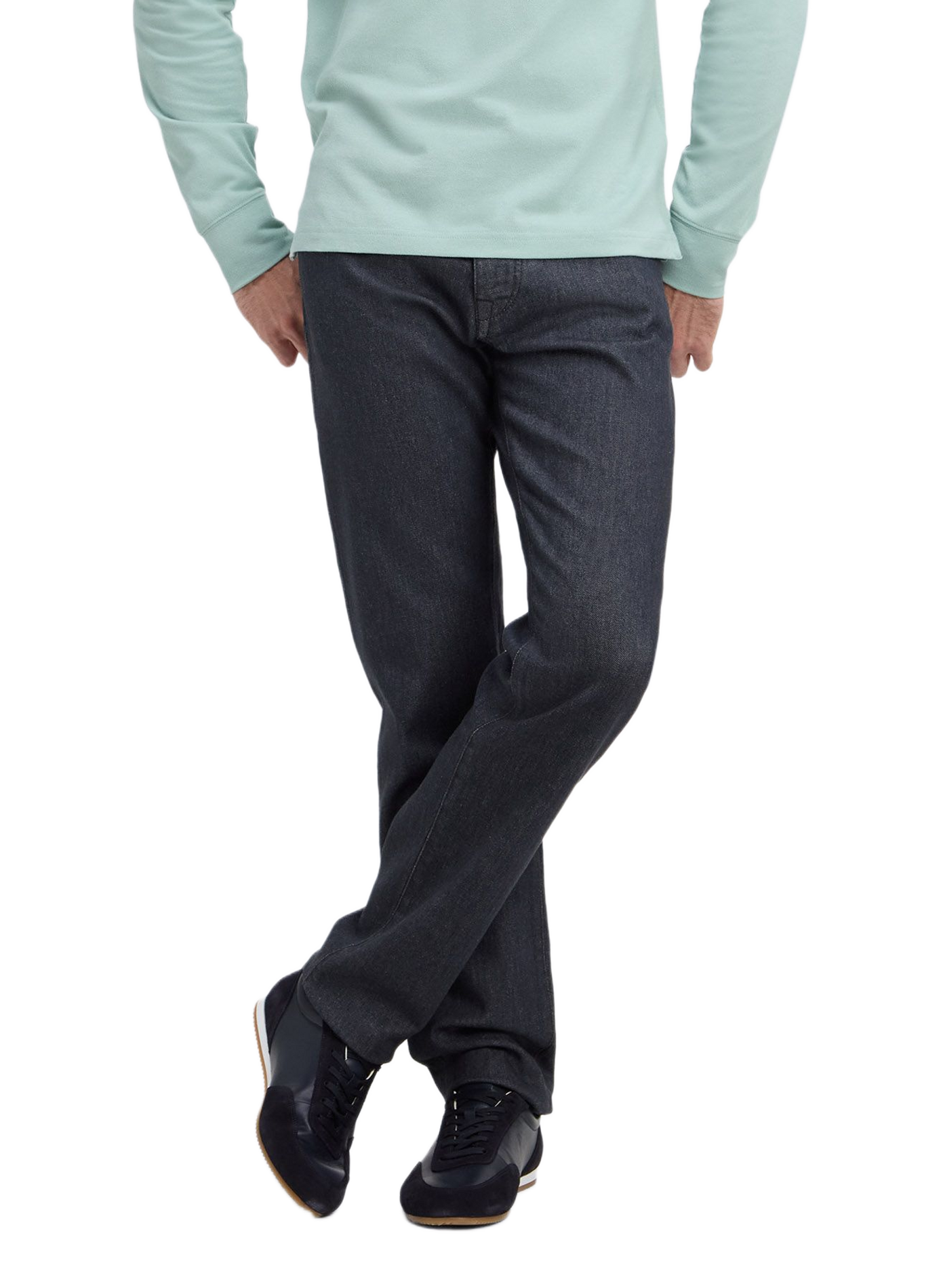 Gerader Jeans aus Baumwollmischung EDEN PARK Grau