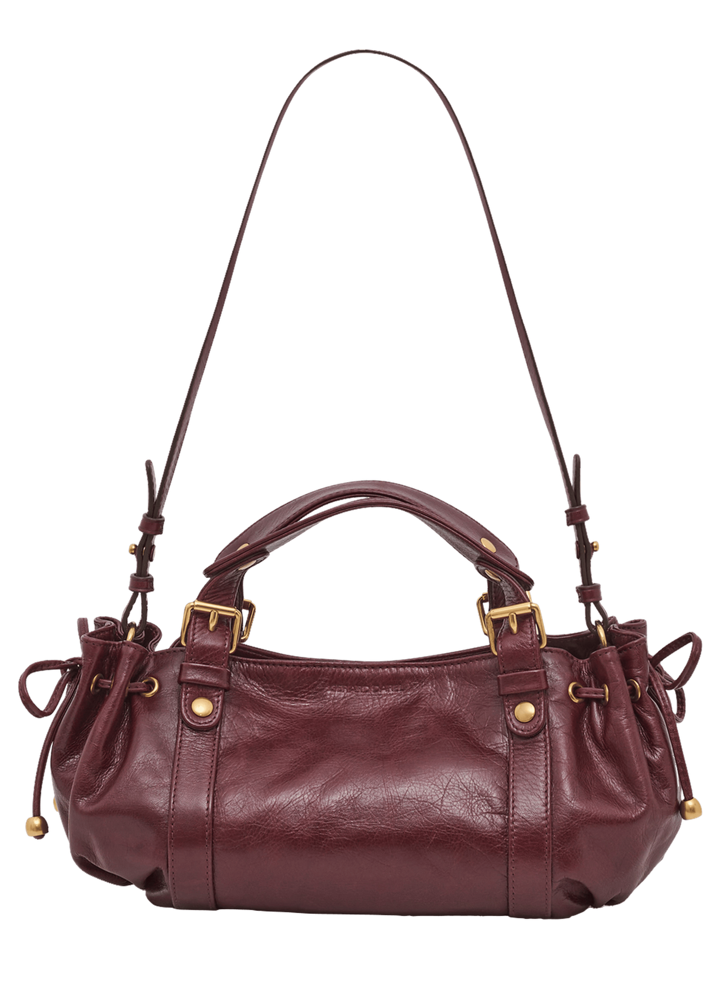 Mini sac à main en cuir effet froissé – 12h GERARD DAREL Rouge