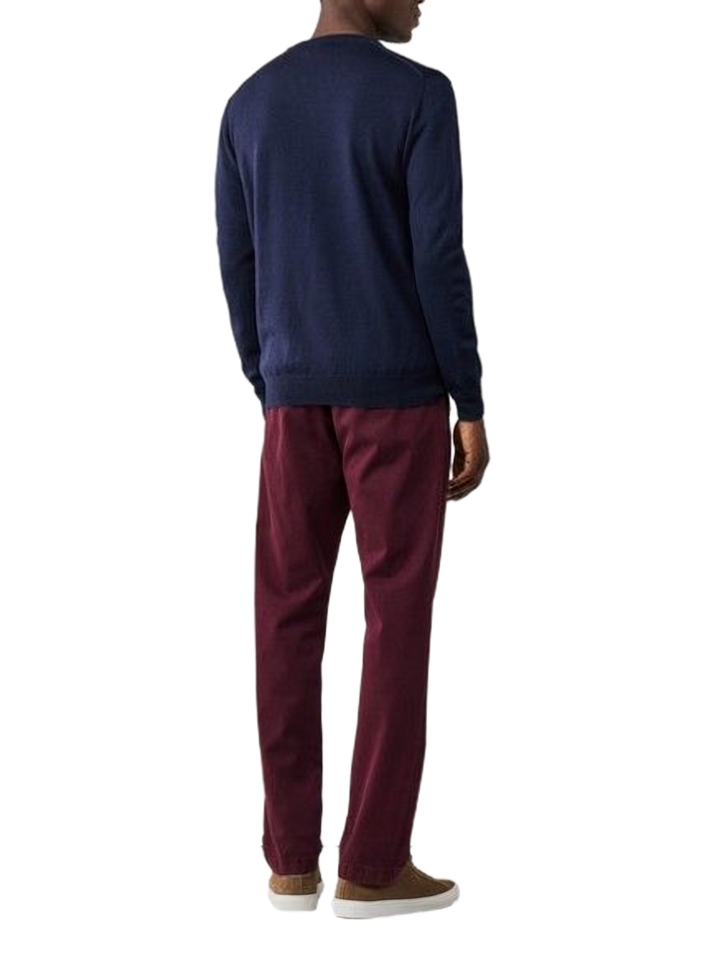 Maglione collo a V in lana FACONNABLE Blu