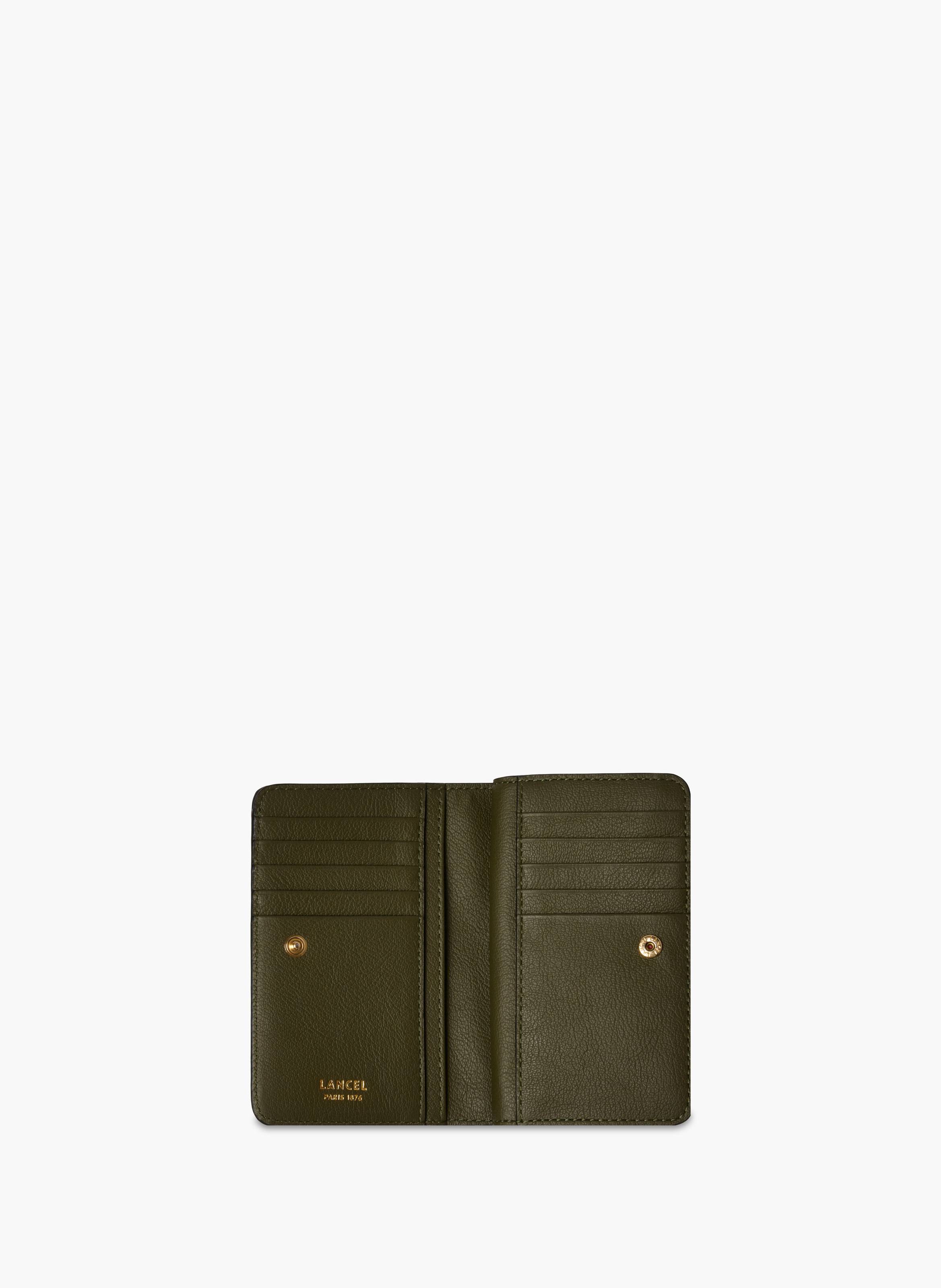 Portefeuille rectangulaire zippé bcbg de lancel en cuir LANCEL Vert