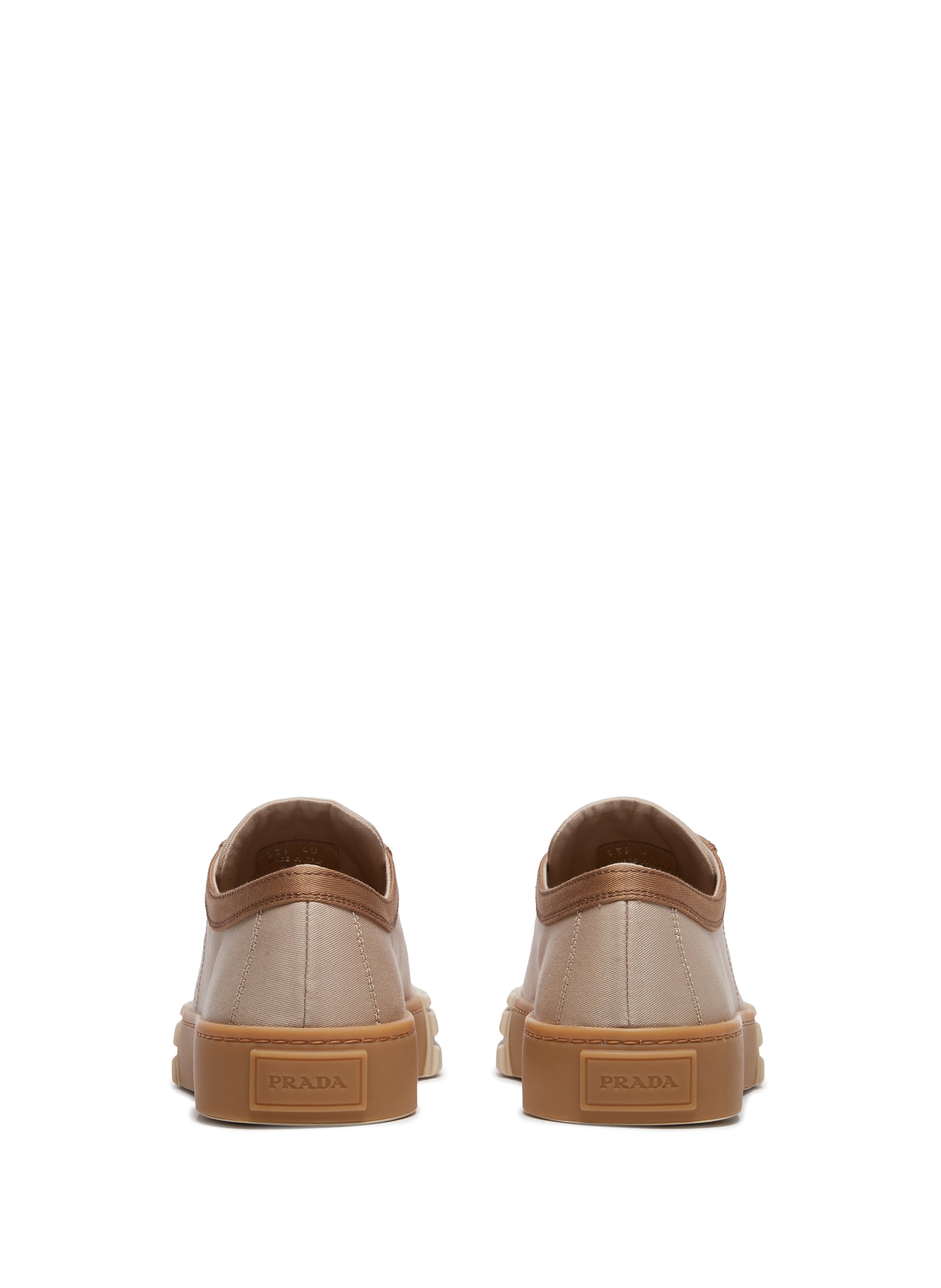 Gabardine Sneakers PRADA Brown