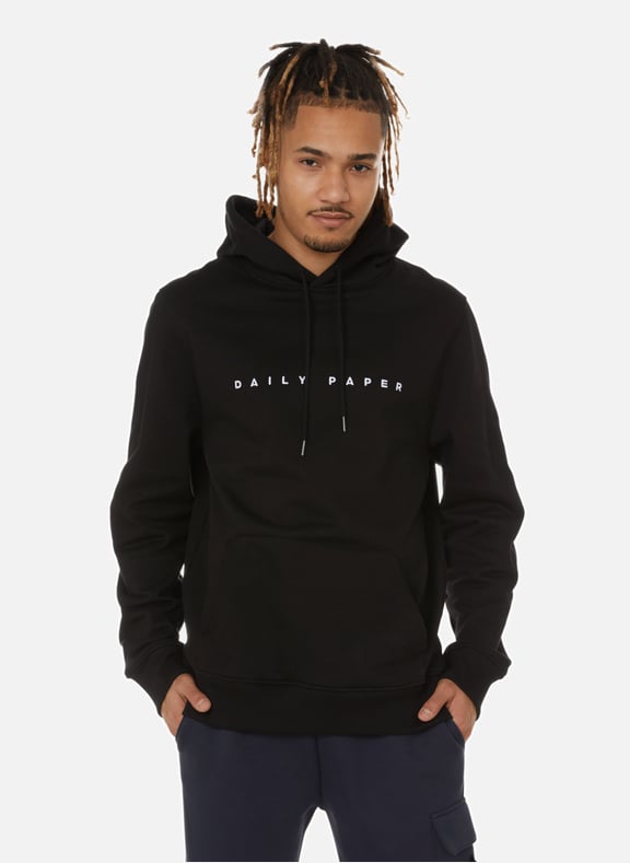 Hoodie long logotypé Noir by DAILY PAPER DAILY PAPER Hoodie long logotypé Noir