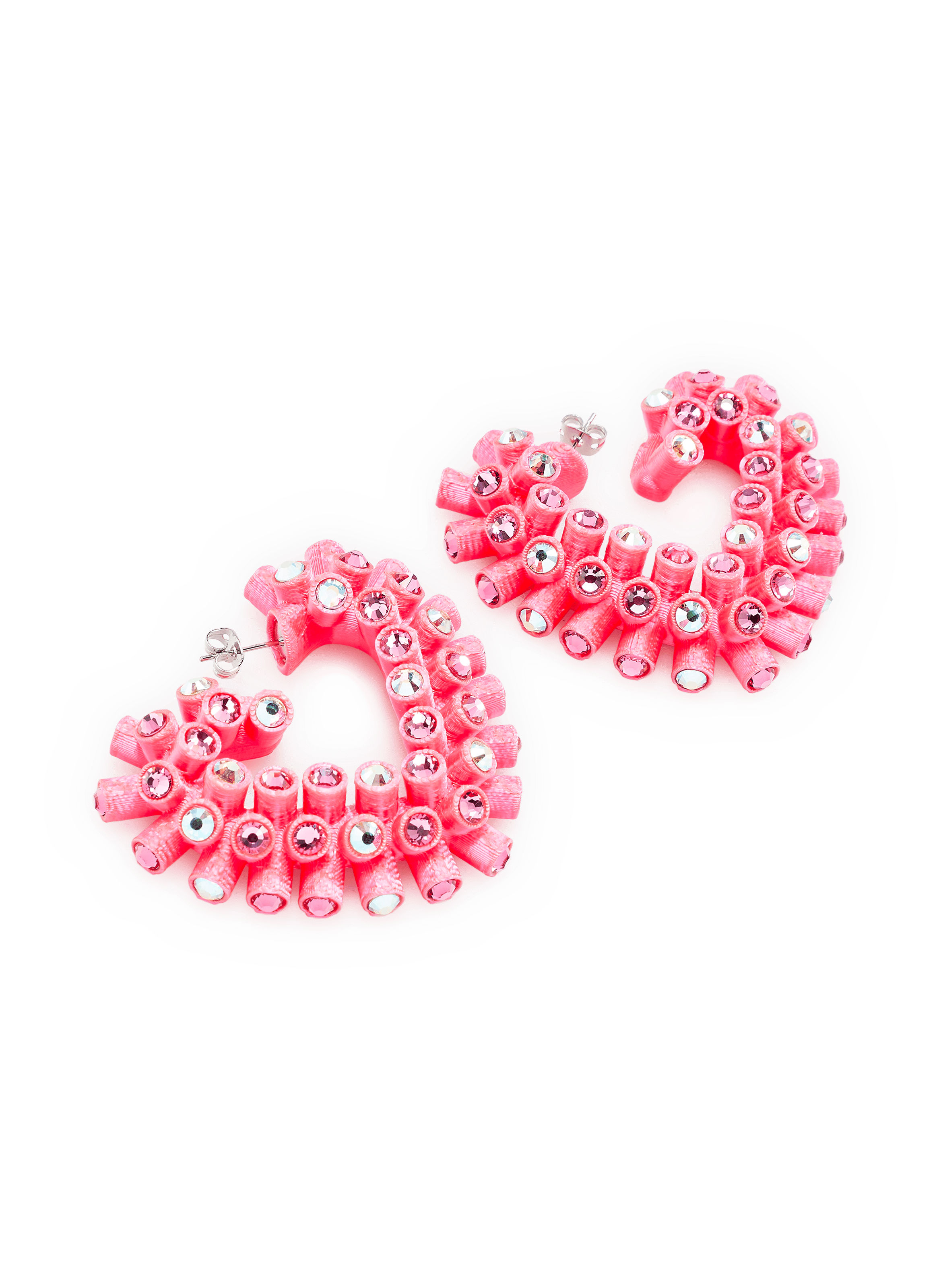 Boucles d'oreille en coeur ROUSSEY Rose