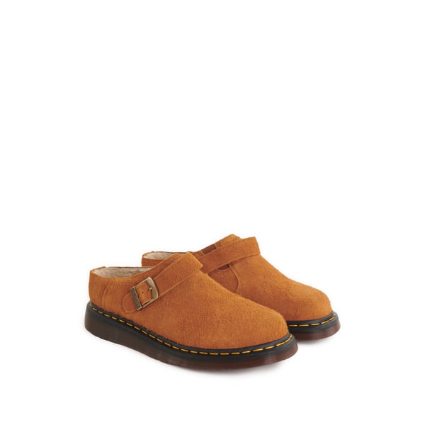 Mules fournées en cuir suédé