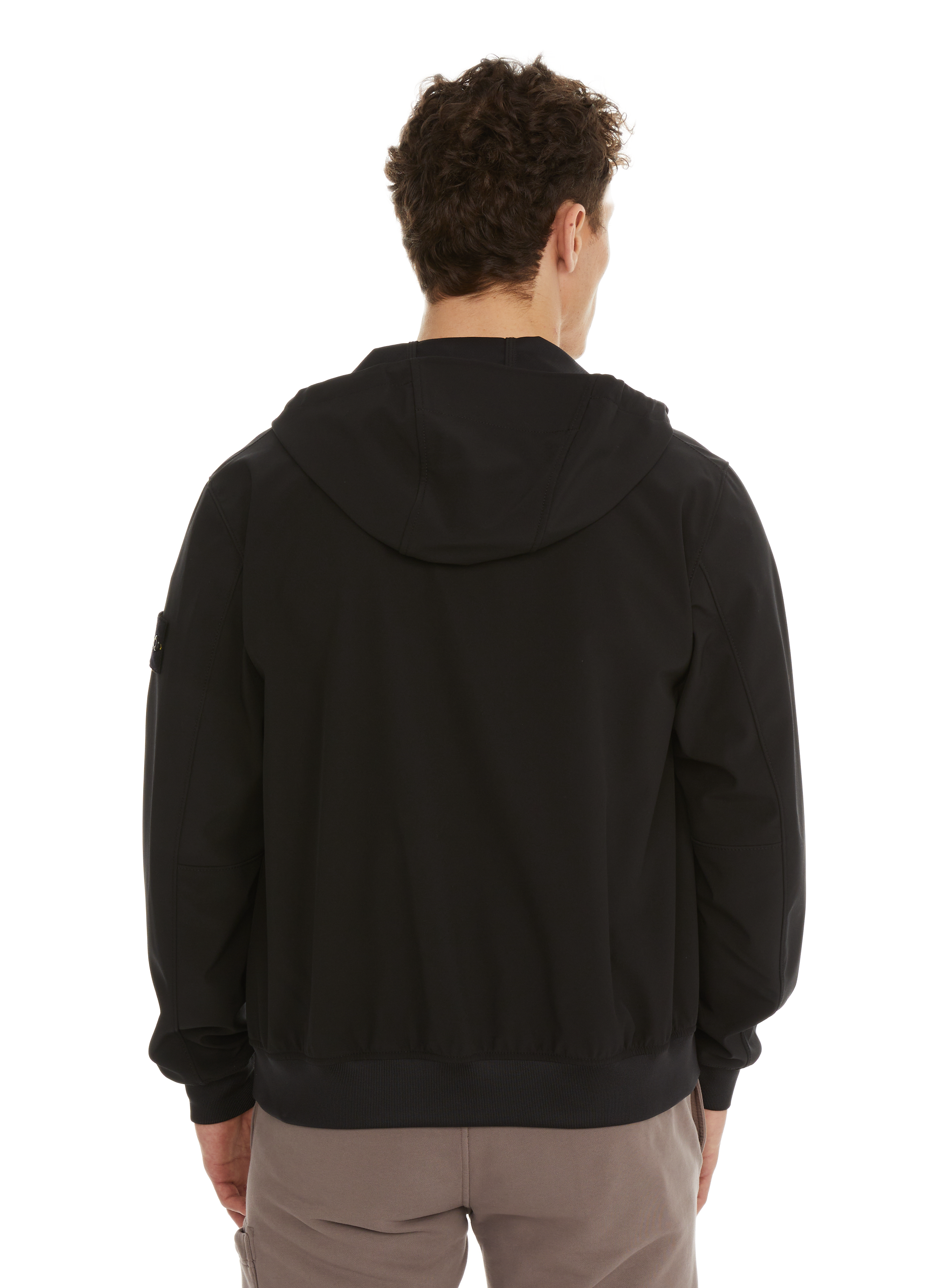 Hooded jacket  STONE ISLAND Black