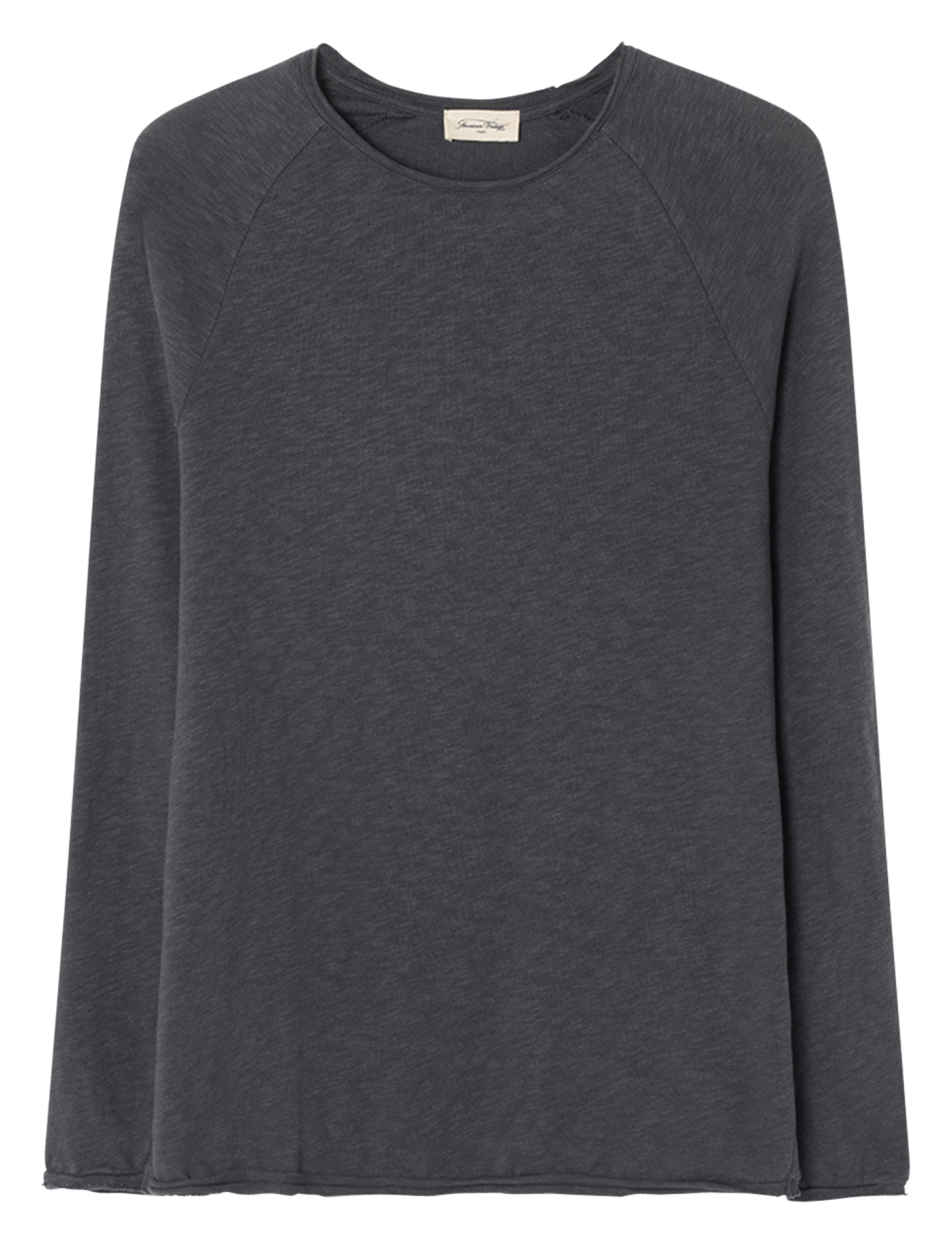Tee-shirt col rond en coton flammé sonoma AMERICAN VINTAGE Gris