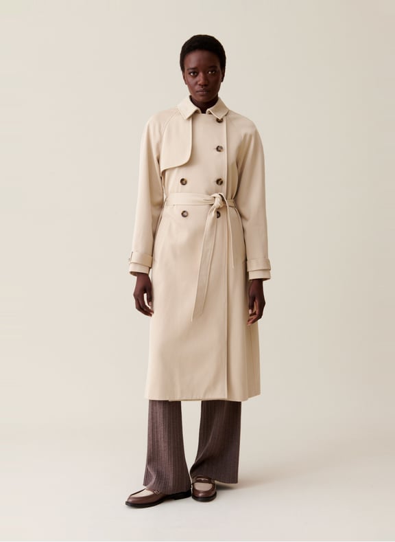 Trench classique 7/8eme en coton Beige by CLAUDIE PIERLOT CLAUDIE PIERLOT Trench classique 7/8eme en coton Beige
