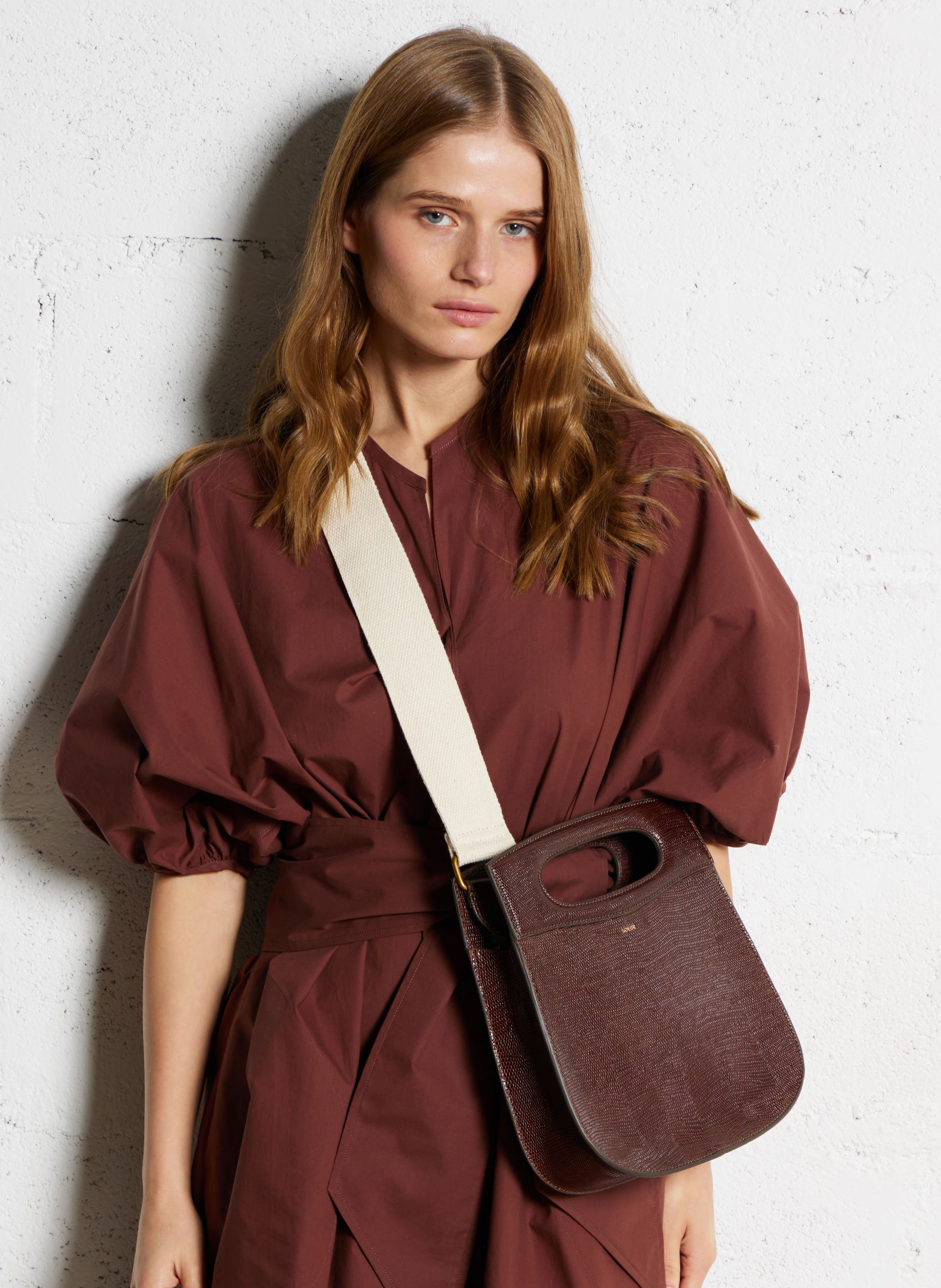 Sac bandoulière en cuir cheri SOEUR Marron