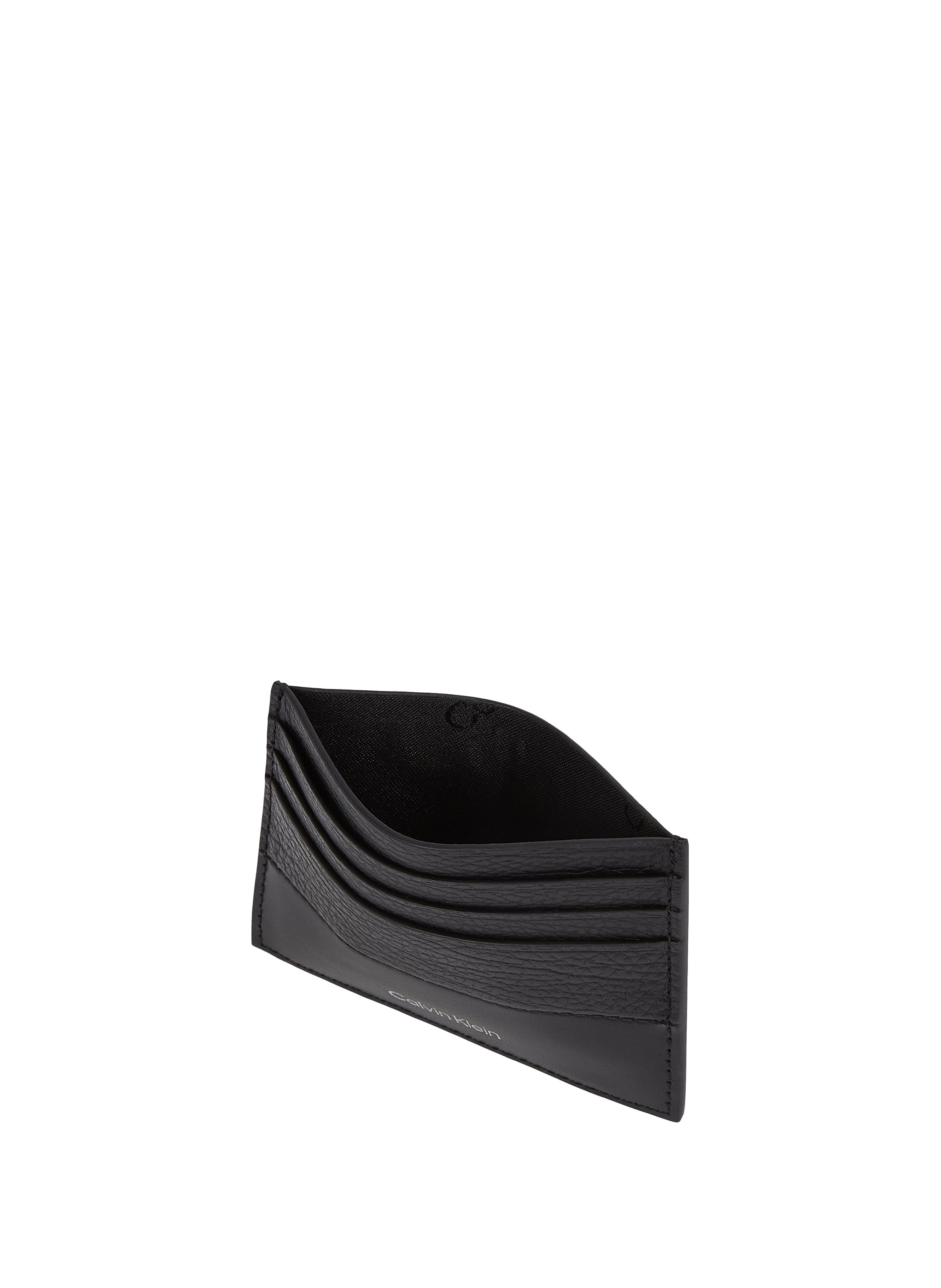 Porte-cartes en cuir CALVIN KLEIN Noir
