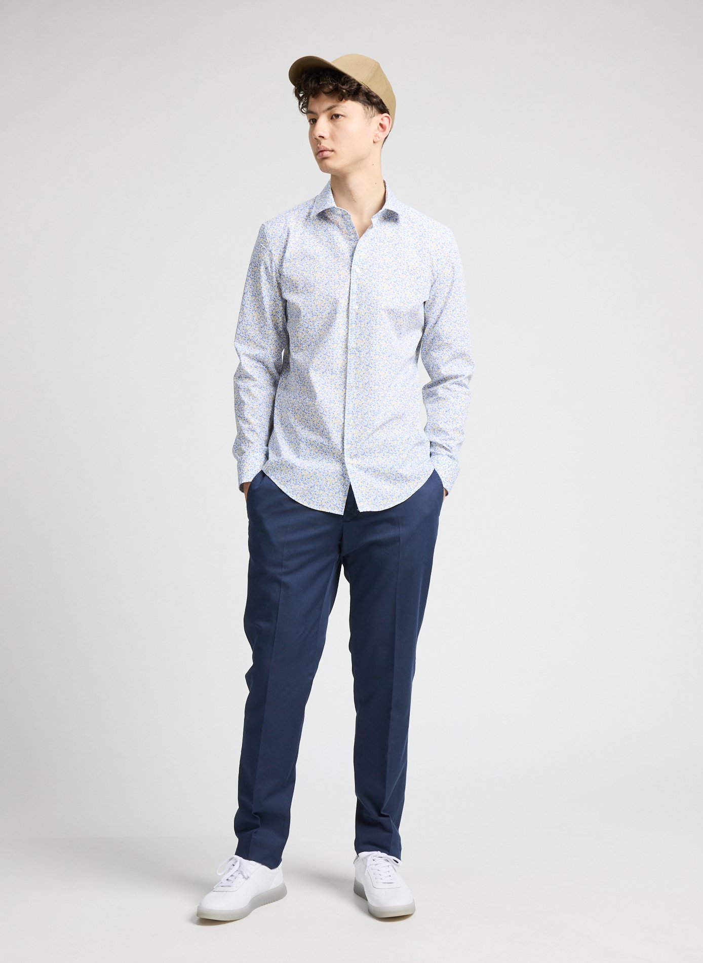 Cotton patterned shirt SEIDENSTICKER White