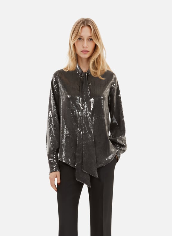 Chemise à sequins Gris by THE KOOPLES THE KOOPLES Chemise à sequins Gris