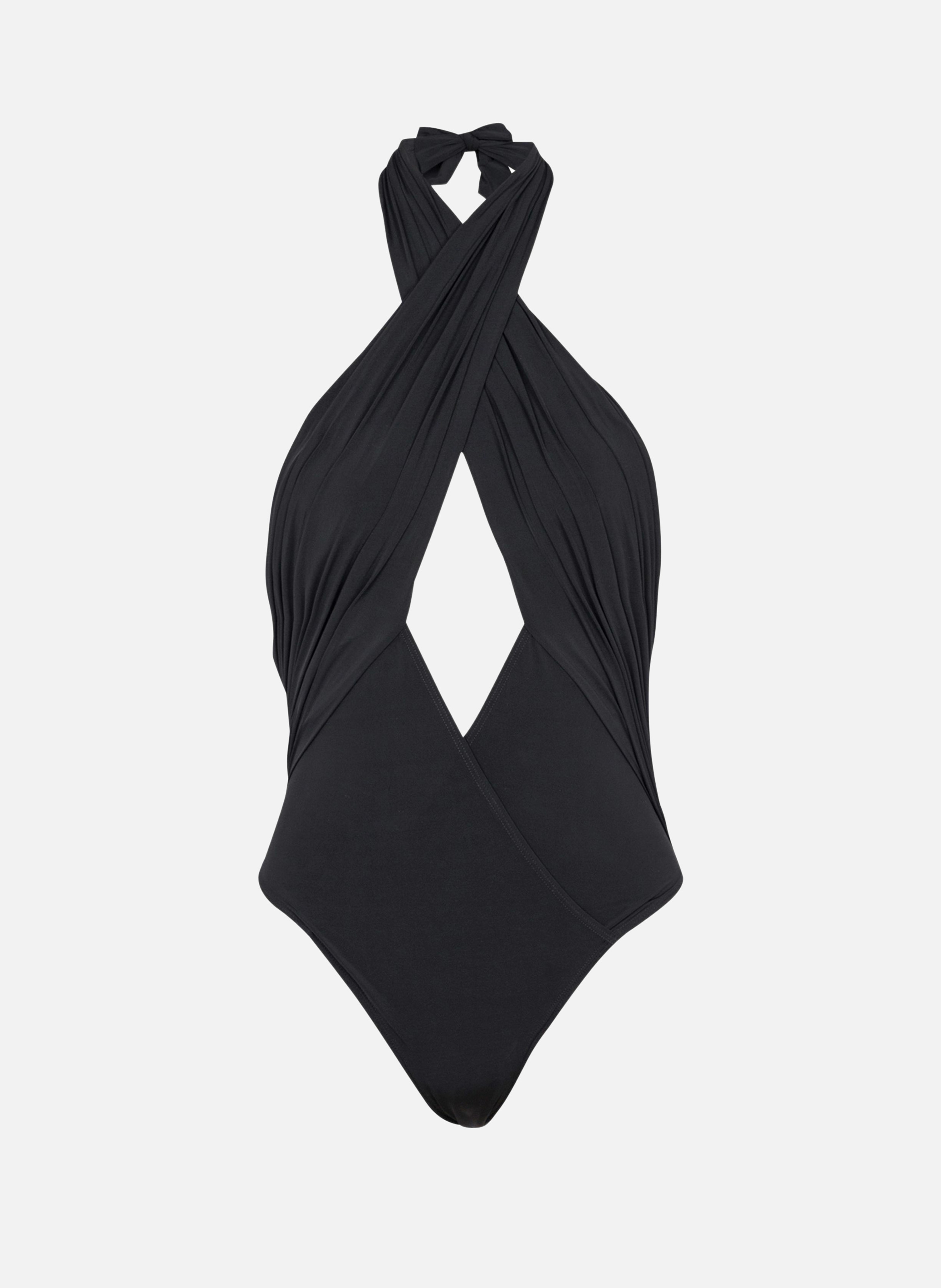Maillot de bain une pièce uni BALMAIN Noir