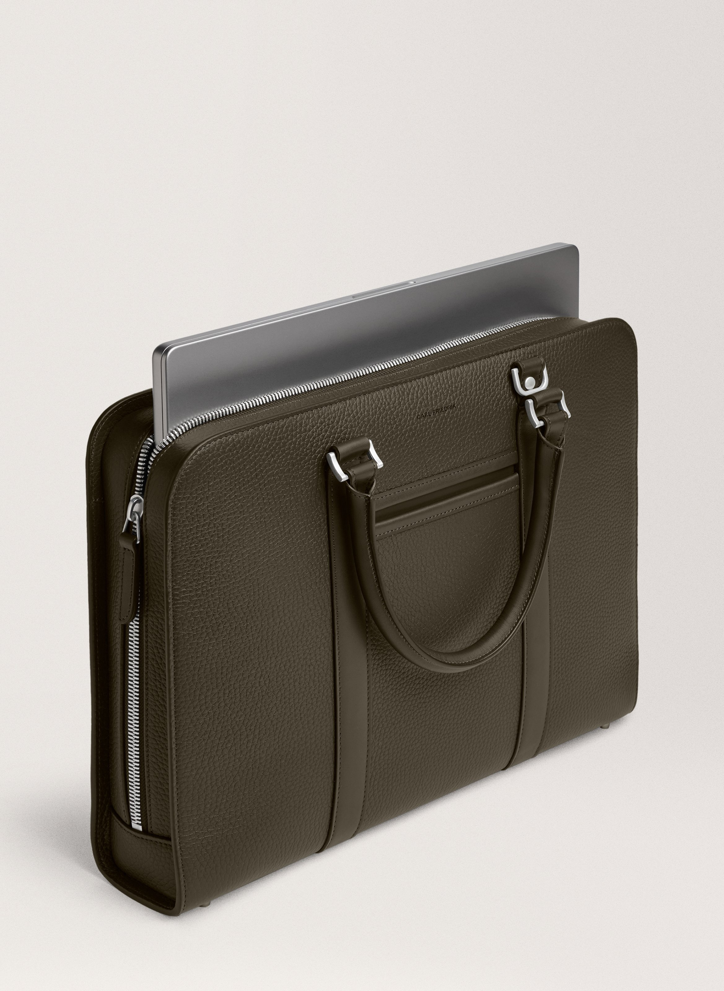 Porte-documents 'Palissy Briefcase' en cuir grainé CARL FRIEDRIK Vert