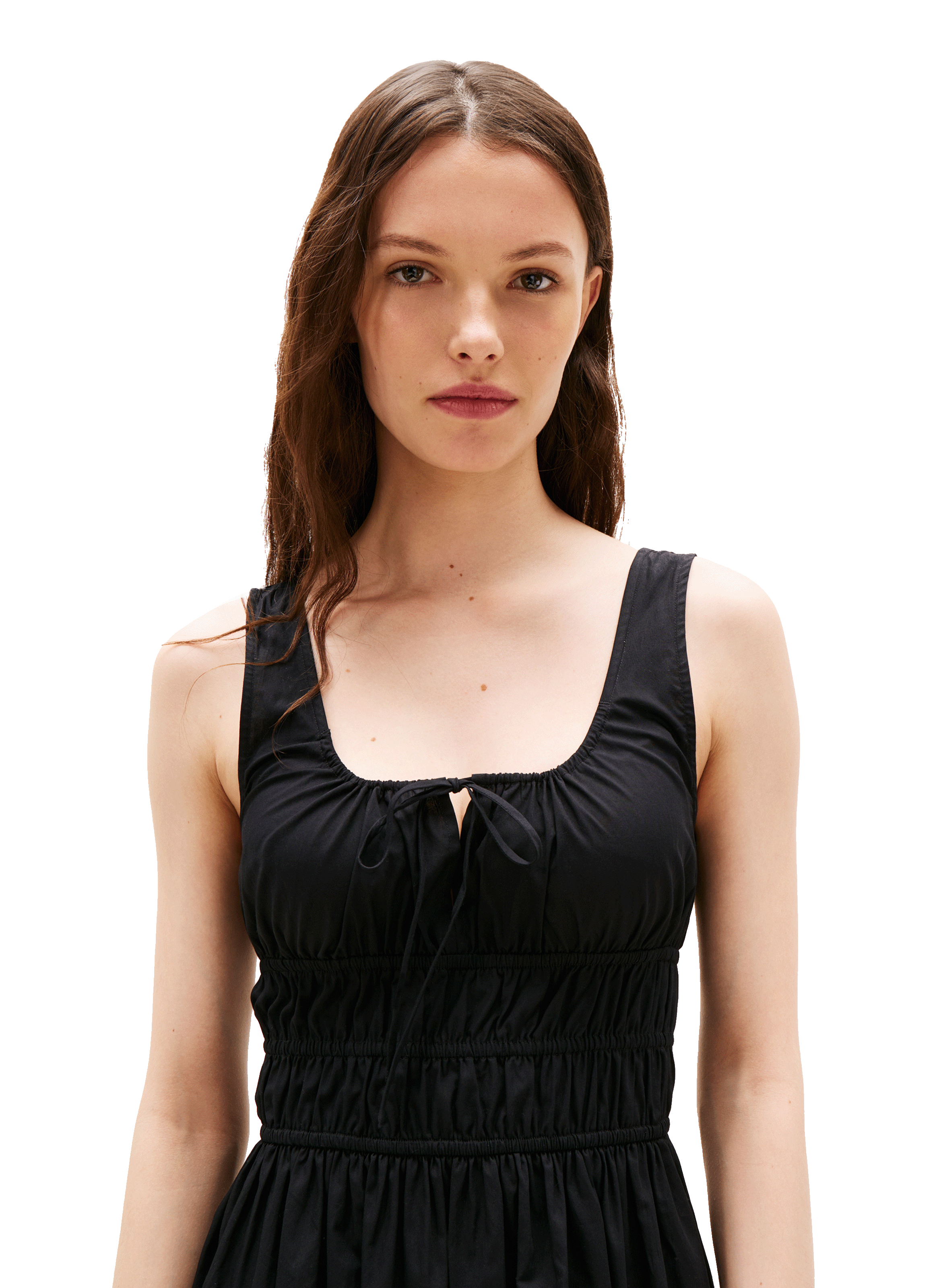 Midi poplin dress TOMMY HILFIGER Black