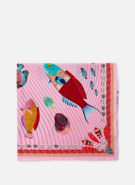 Foulard Ocean à motif Rose by WILD WILD Foulard Ocean à motif Rose