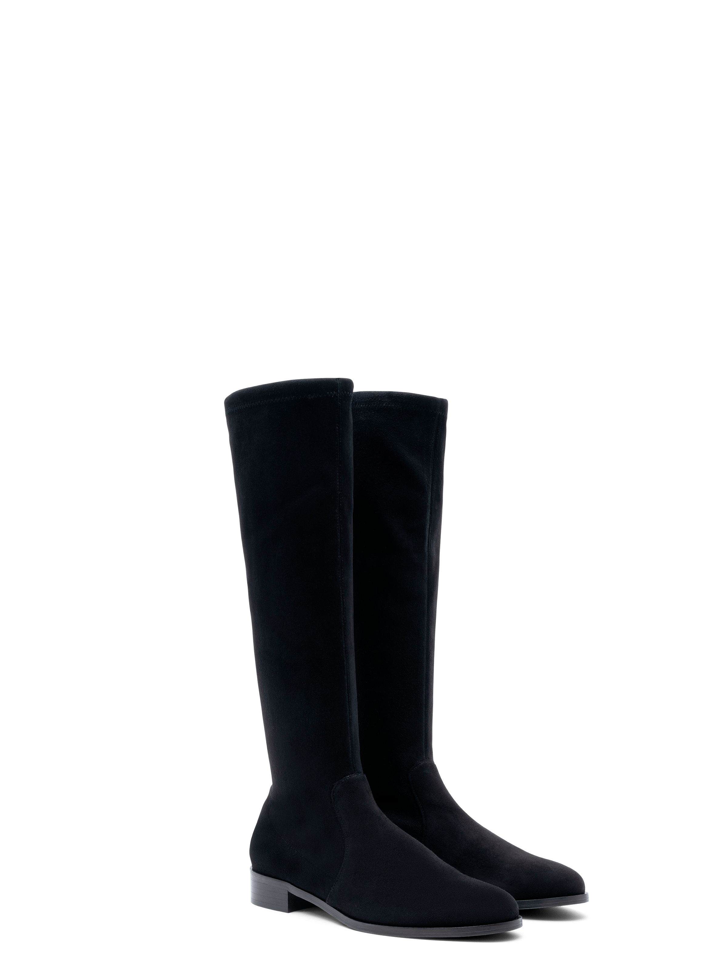 Bottes rivas en velours stretch PARALLELE Noir