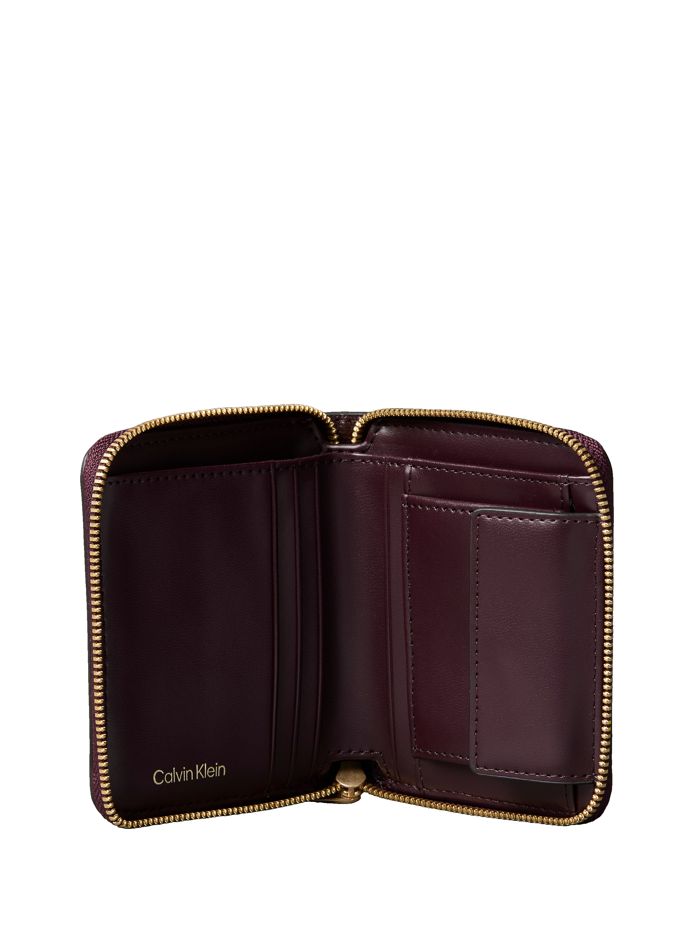 Portefeuille zippé imprimé monogrammes CALVIN KLEIN Rouge