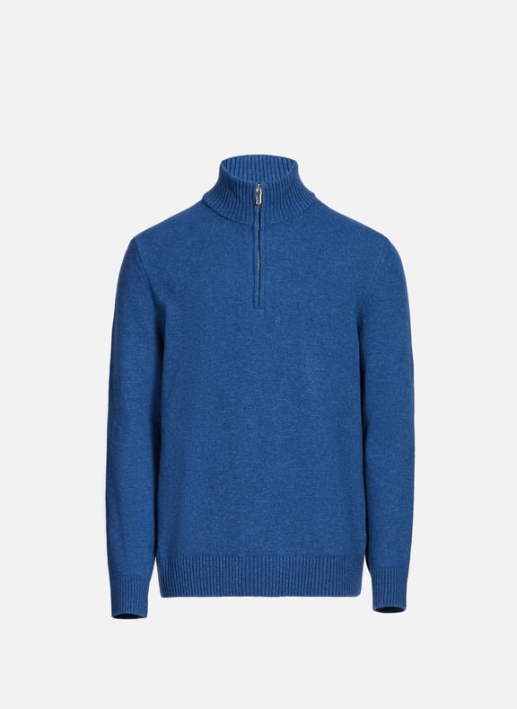 Knit Gefil Sweater Blue by AU PRINTEMPS PARIS AU PRINTEMPS PARIS Knit Gefil Sweater Blue