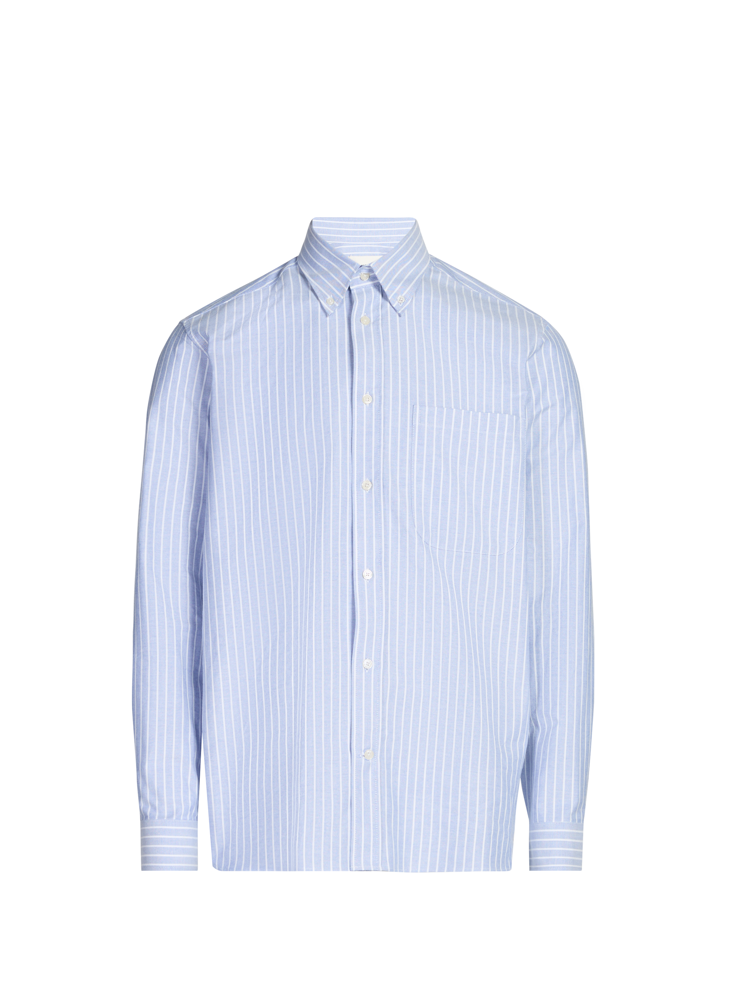 Chemise Gray col américain rayée en coton SAISON 1865 Bleu