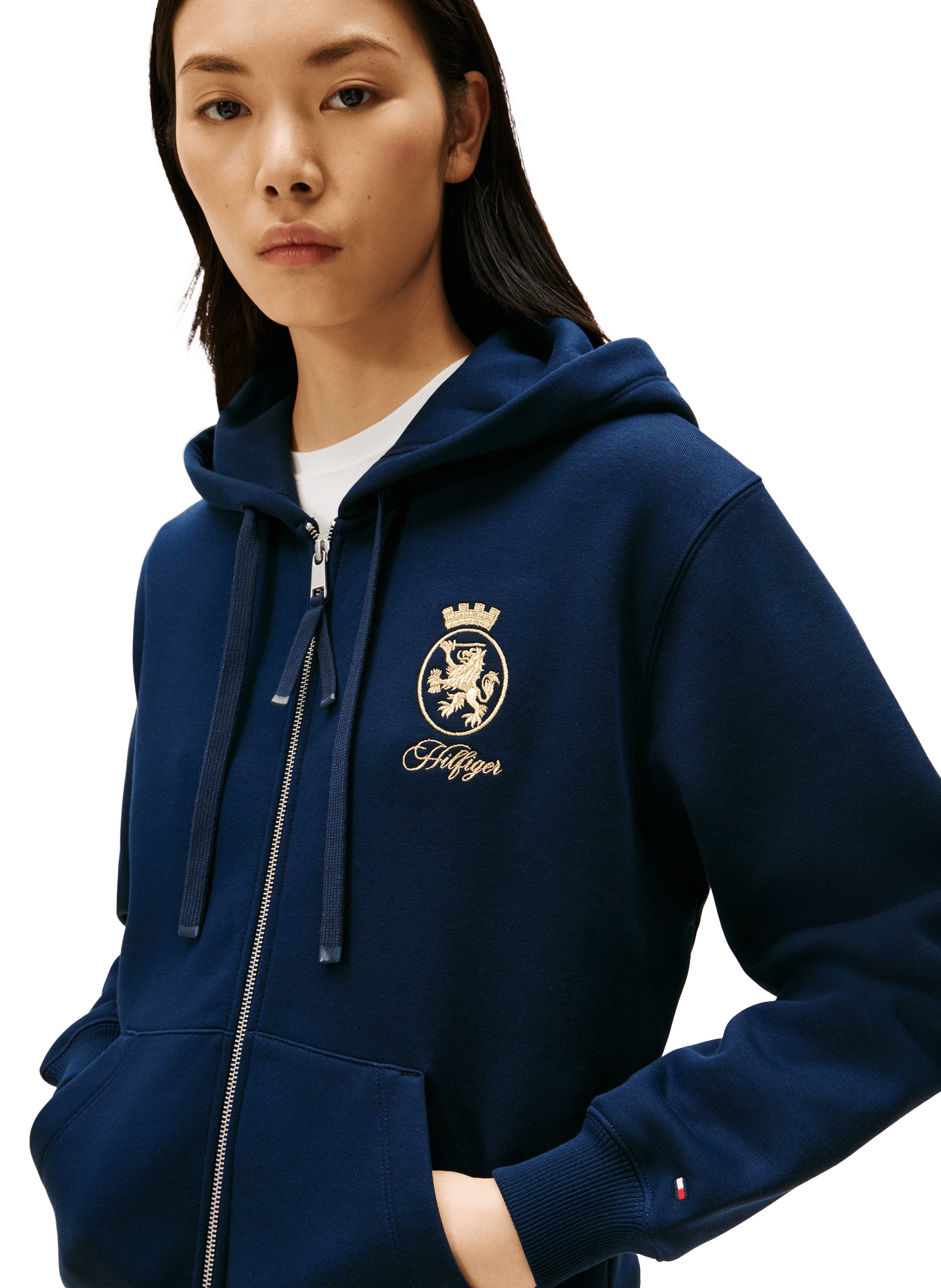 Cotton hooded sweatshirt TOMMY HILFIGER Blue
