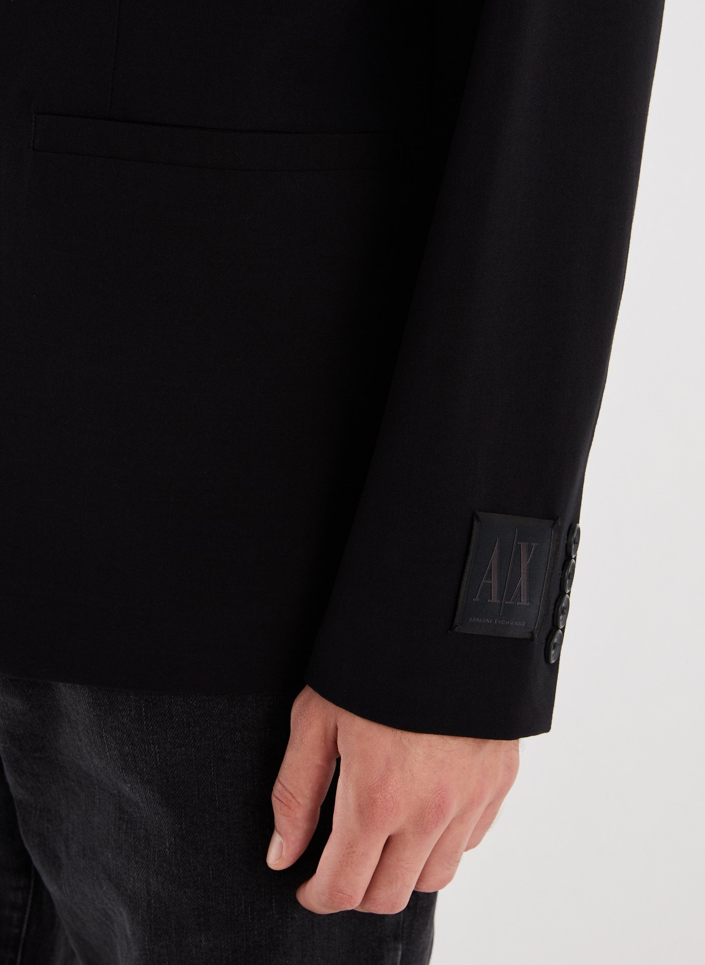Veste de tailleur droite ARMANI EXCHANGE Noir