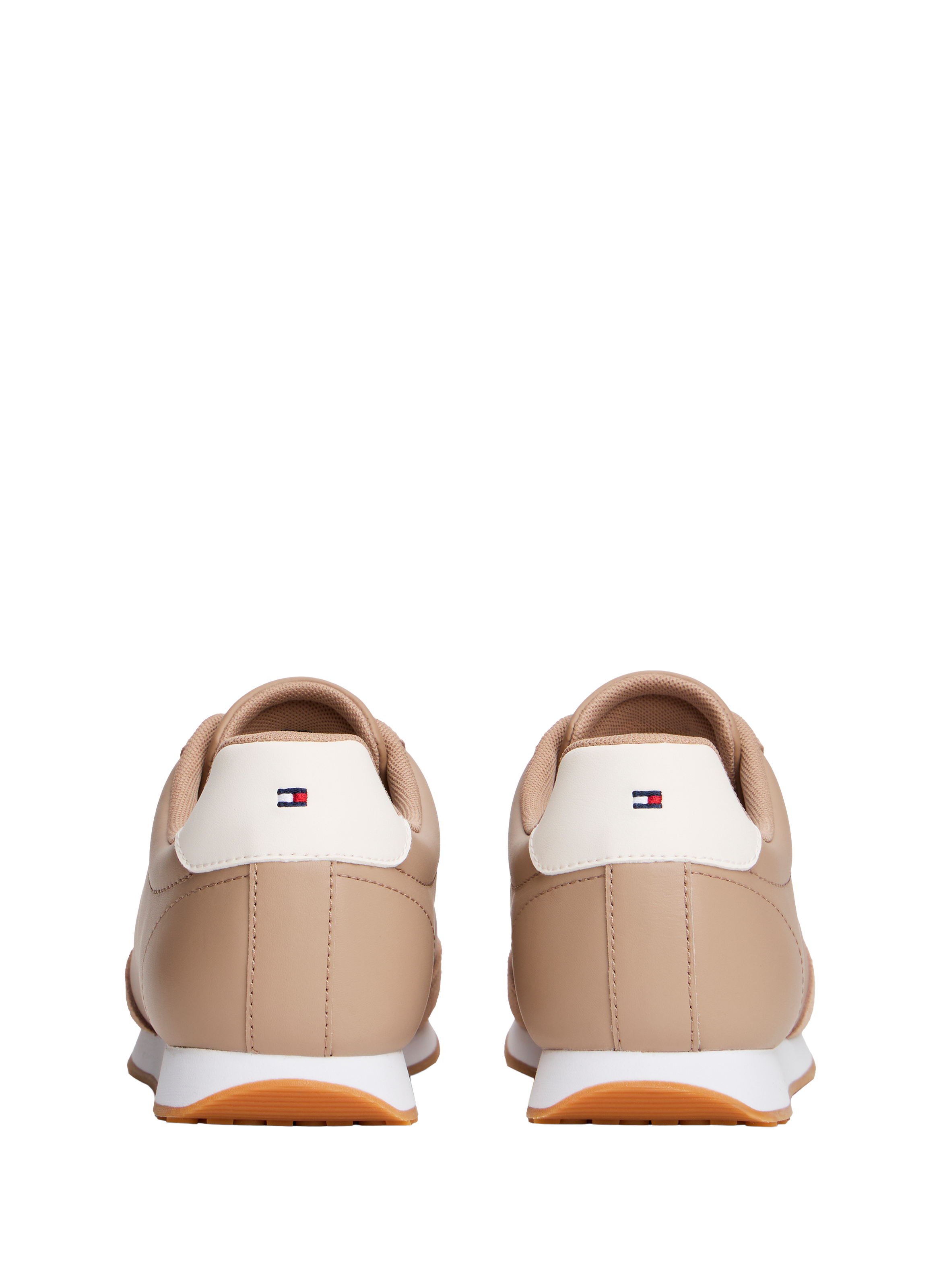 Baskets en cuir à logo TOMMY HILFIGER Beige