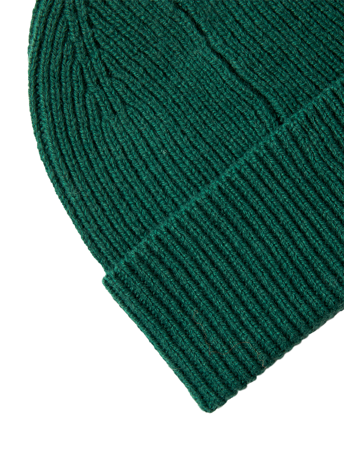 Bonnet côtelé en laine SELECTED Vert