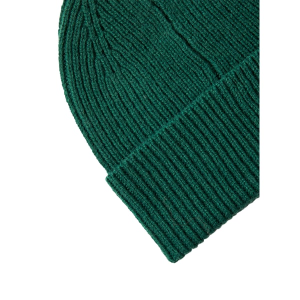 Selected Bonnet Côtelé En Laine In Green