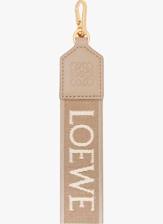 Bandoulière Anagram en jacquard et cuir de veau | Beige by LOEWE Bandoulière Anagram en jacquard et cuir de veau Beige