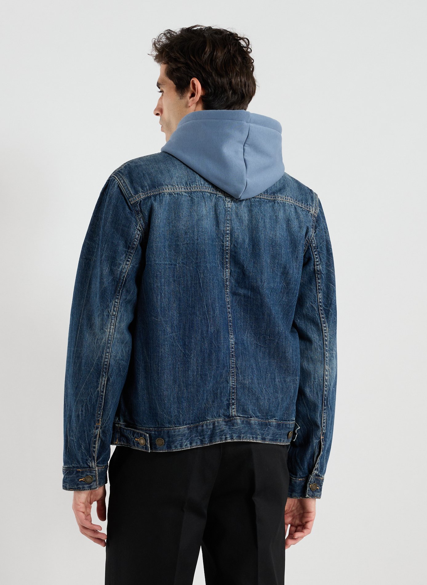 Jacket with classic cotton collar GUESS Blue